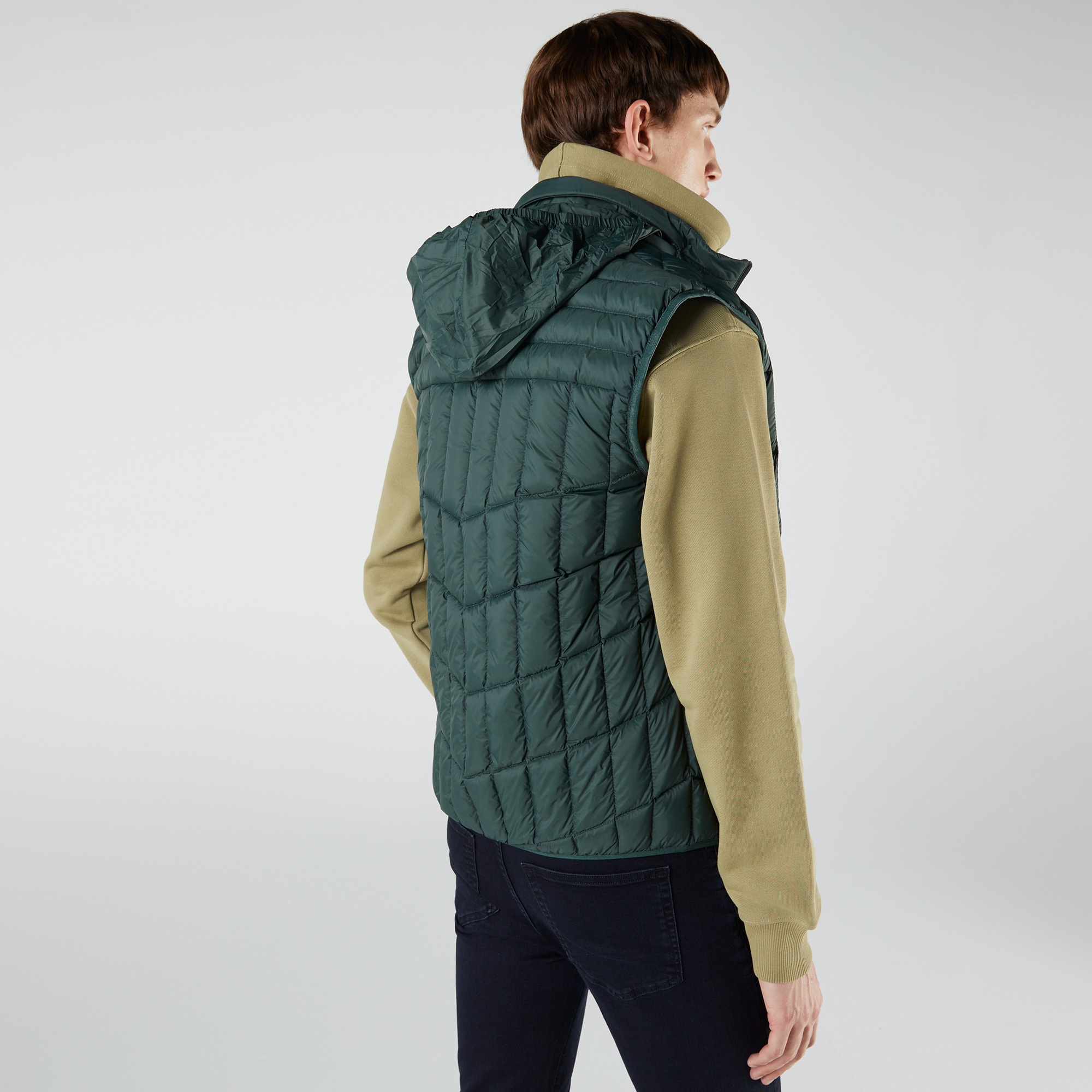 Lacoste Erkek Kapitone Yeşil Yelek