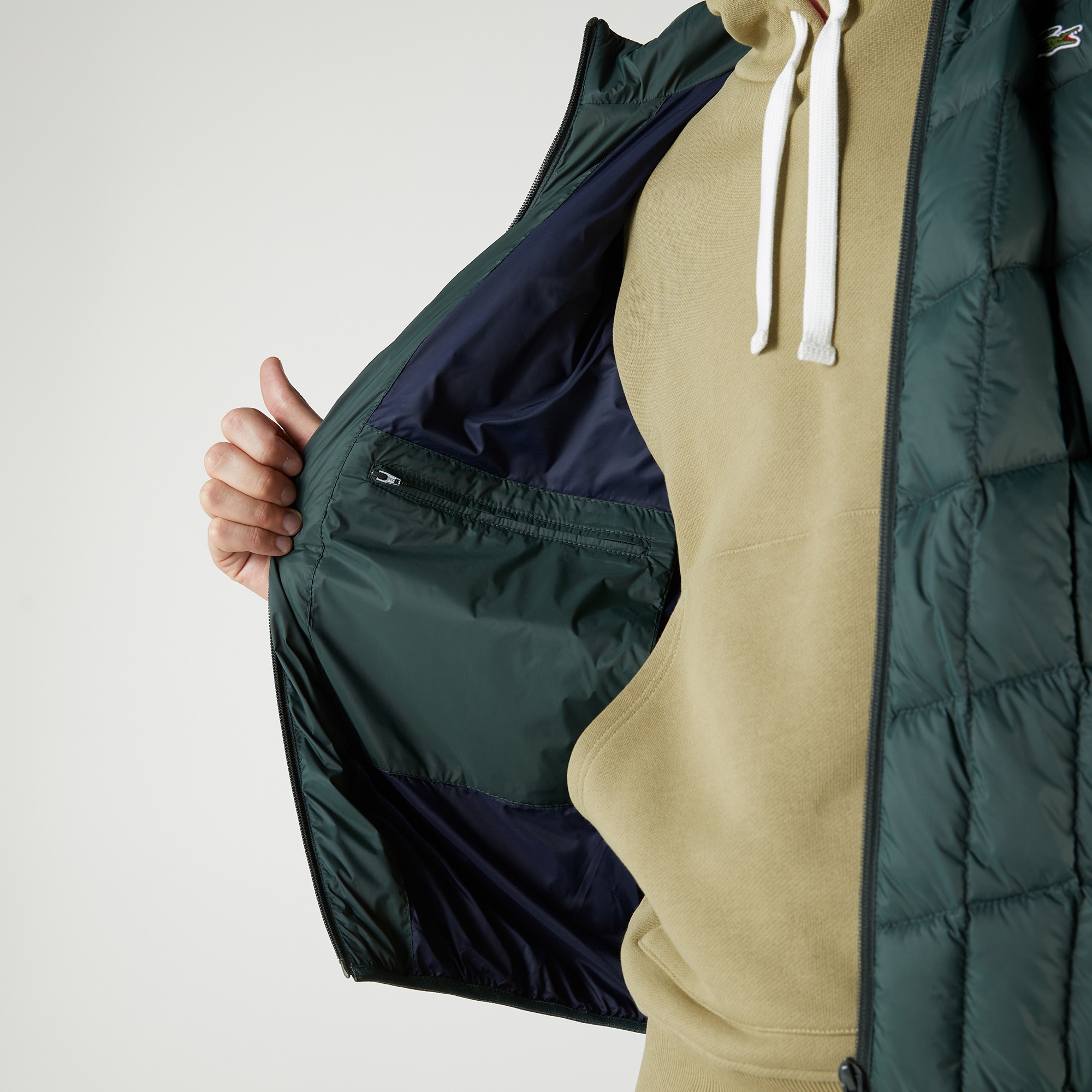 Lacoste Erkek Kapitone Yeşil Yelek