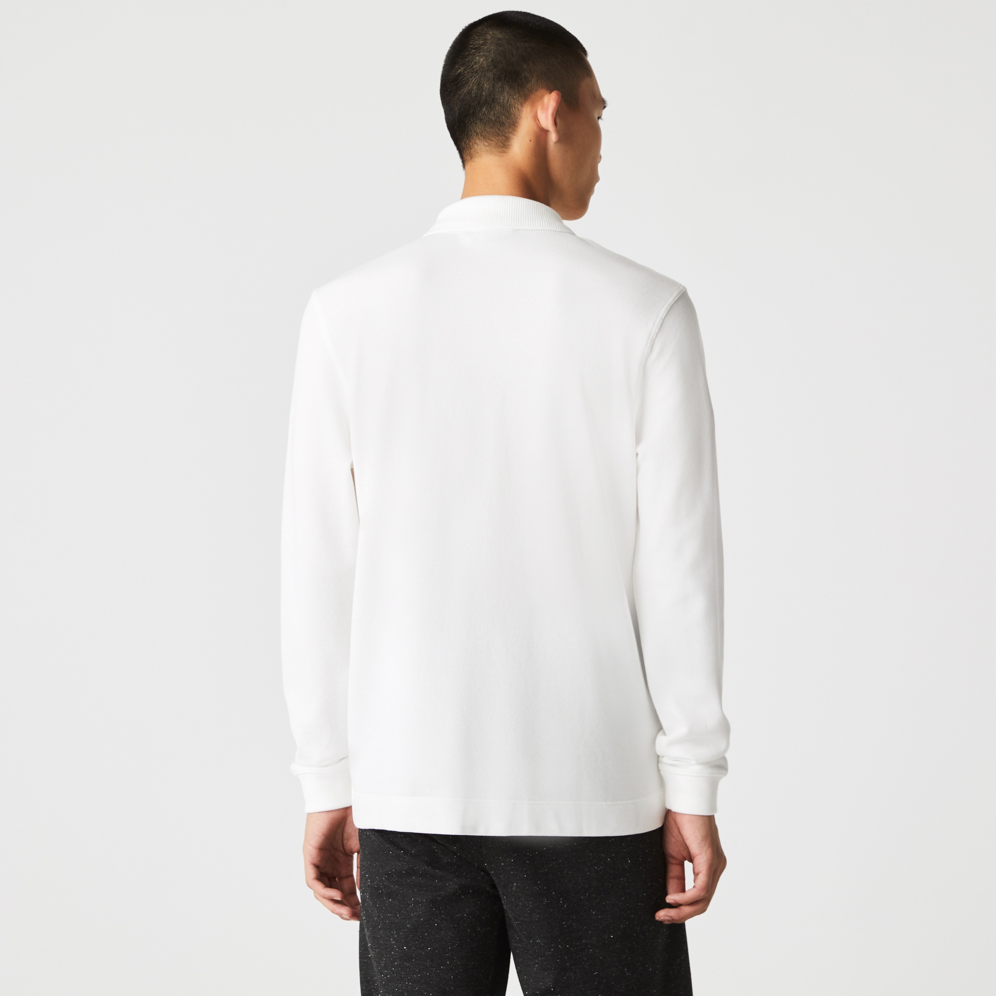 Lacoste Erkek Classic Fit Uzun Kollu Beyaz Polo