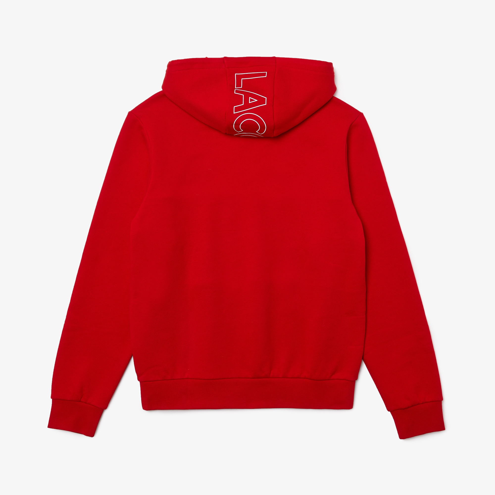 Lacoste Erkek Classic Fit Kapüşonlu Renk Bloklu Kırmızı Sweatshirt