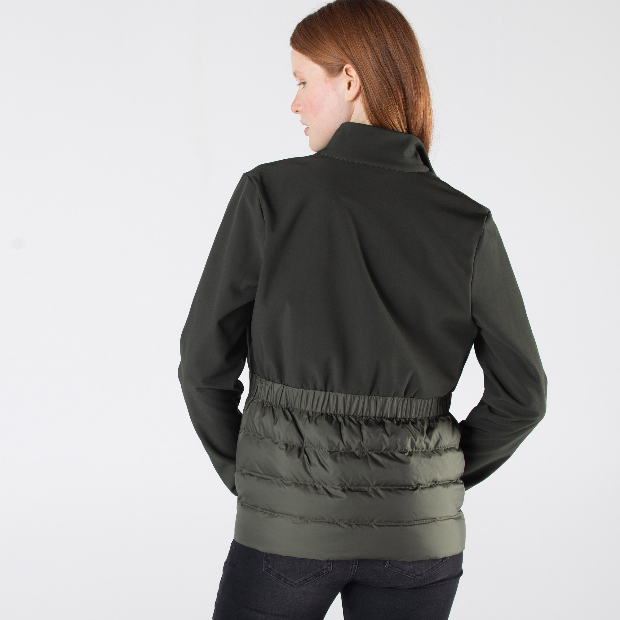 Lacoste Kadın Dik Yaka Kapitone Yeşil Mont