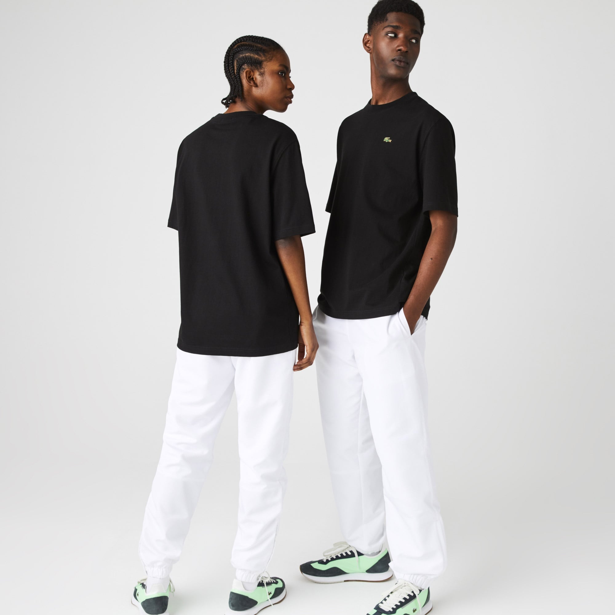 Lacoste L!VE Unisex Loose Fit Bisiklet Yaka Siyah T-Shirt