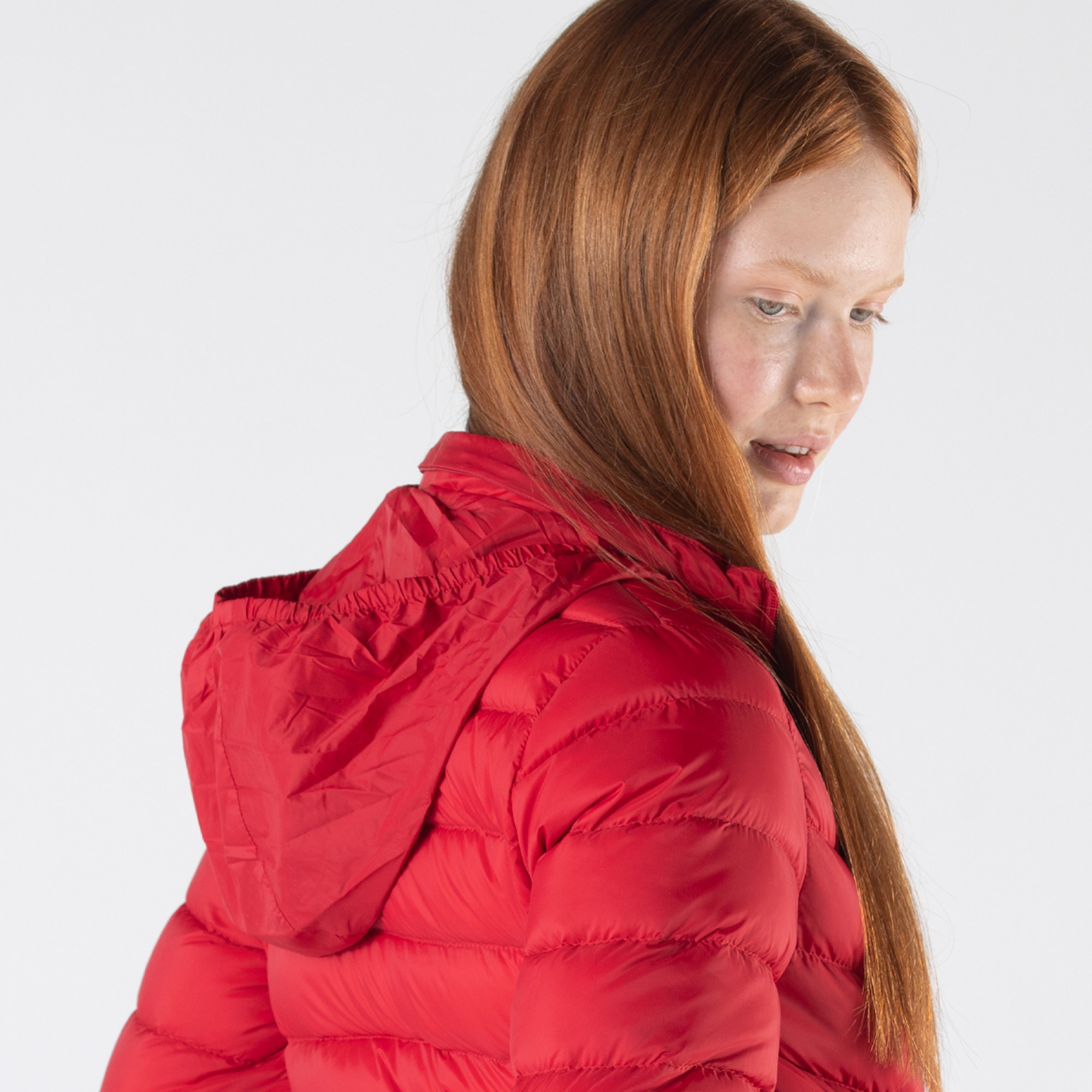 Lacoste Kadın Kapitone Kırmızı Mont