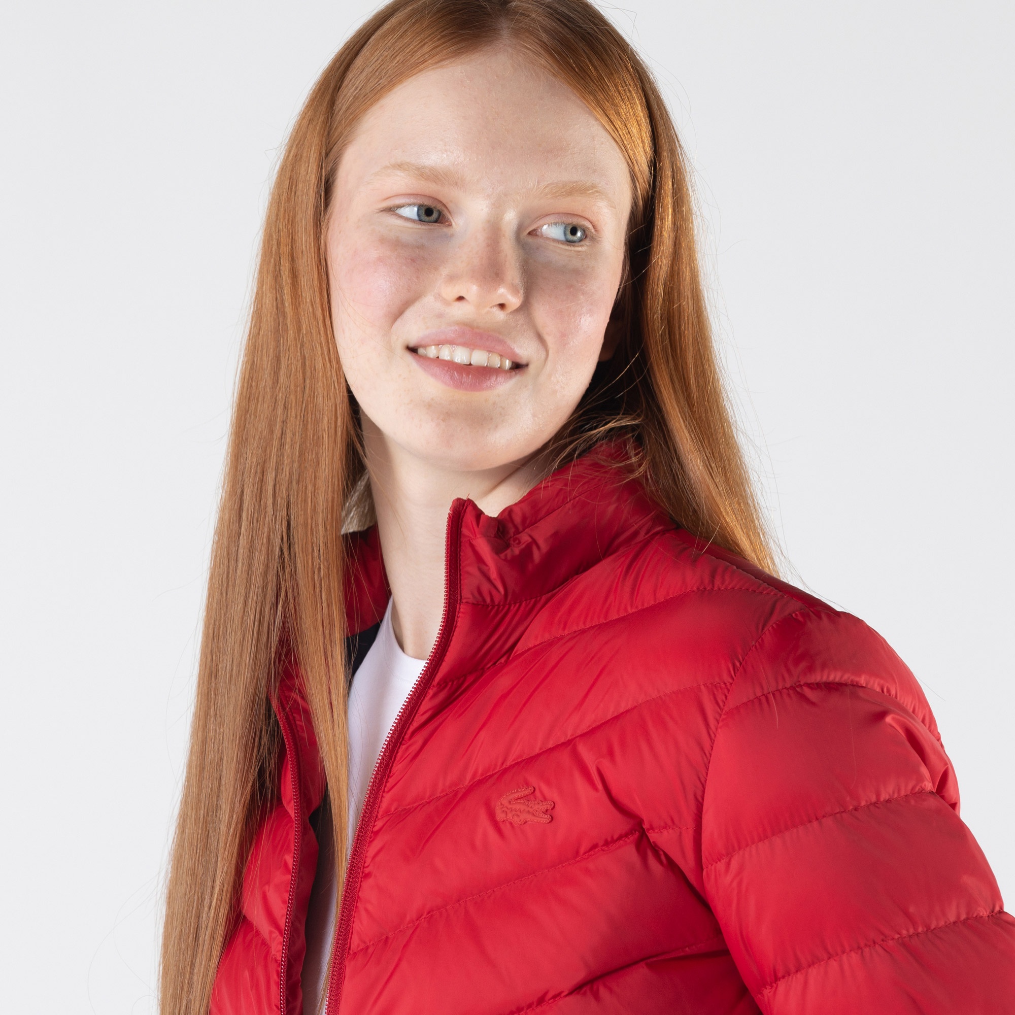 Lacoste Kadın Kapitone Kırmızı Mont