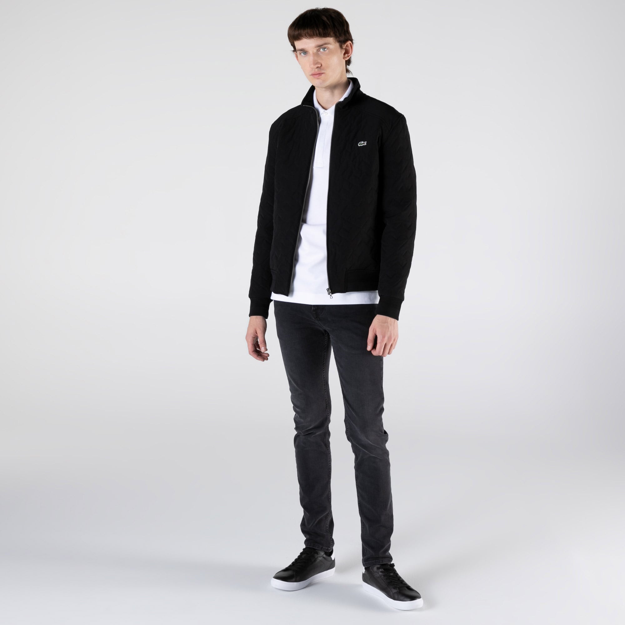 Lacoste Erkek Kapitone Siyah Mont