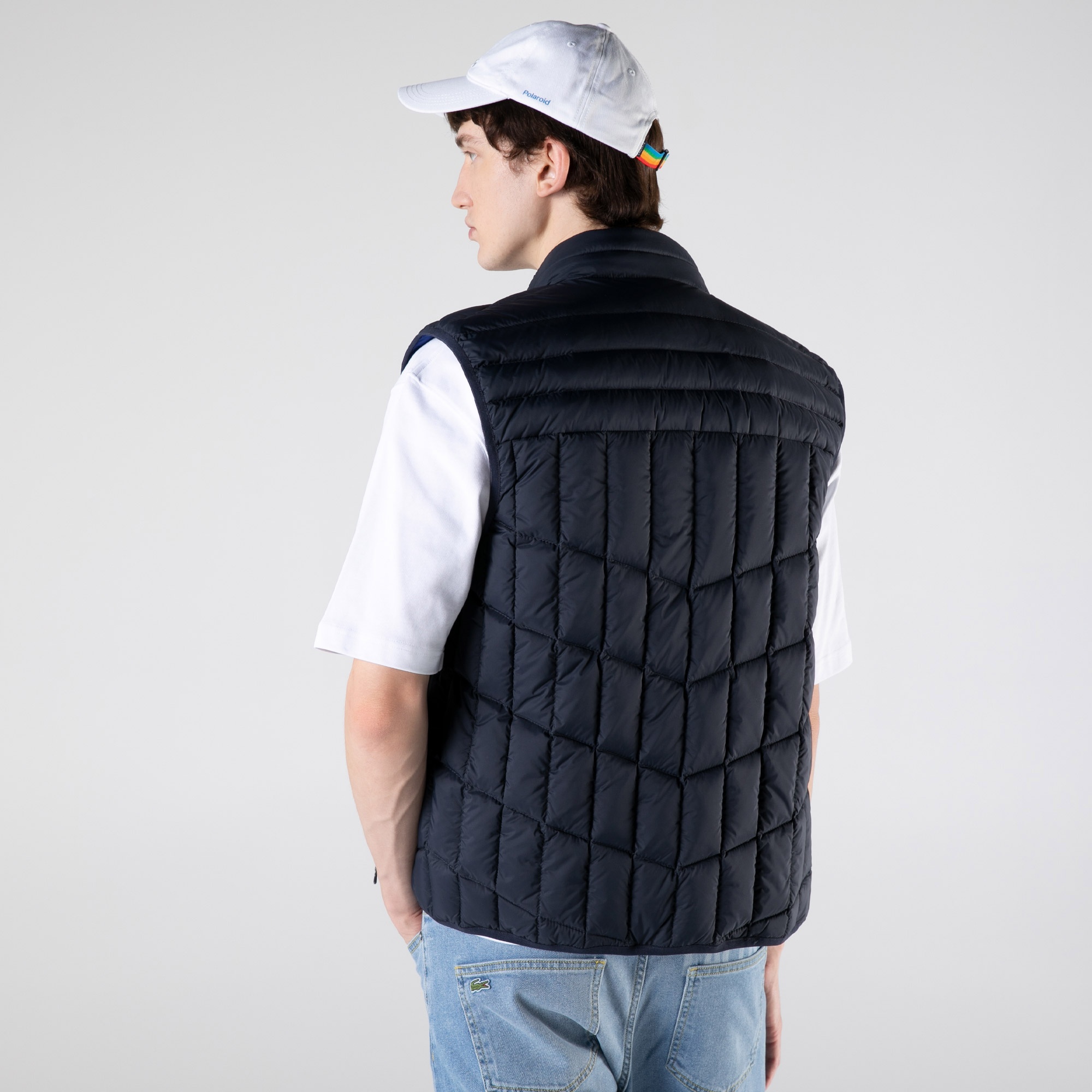 Lacoste Erkek Kapitone Lacivert Yelek