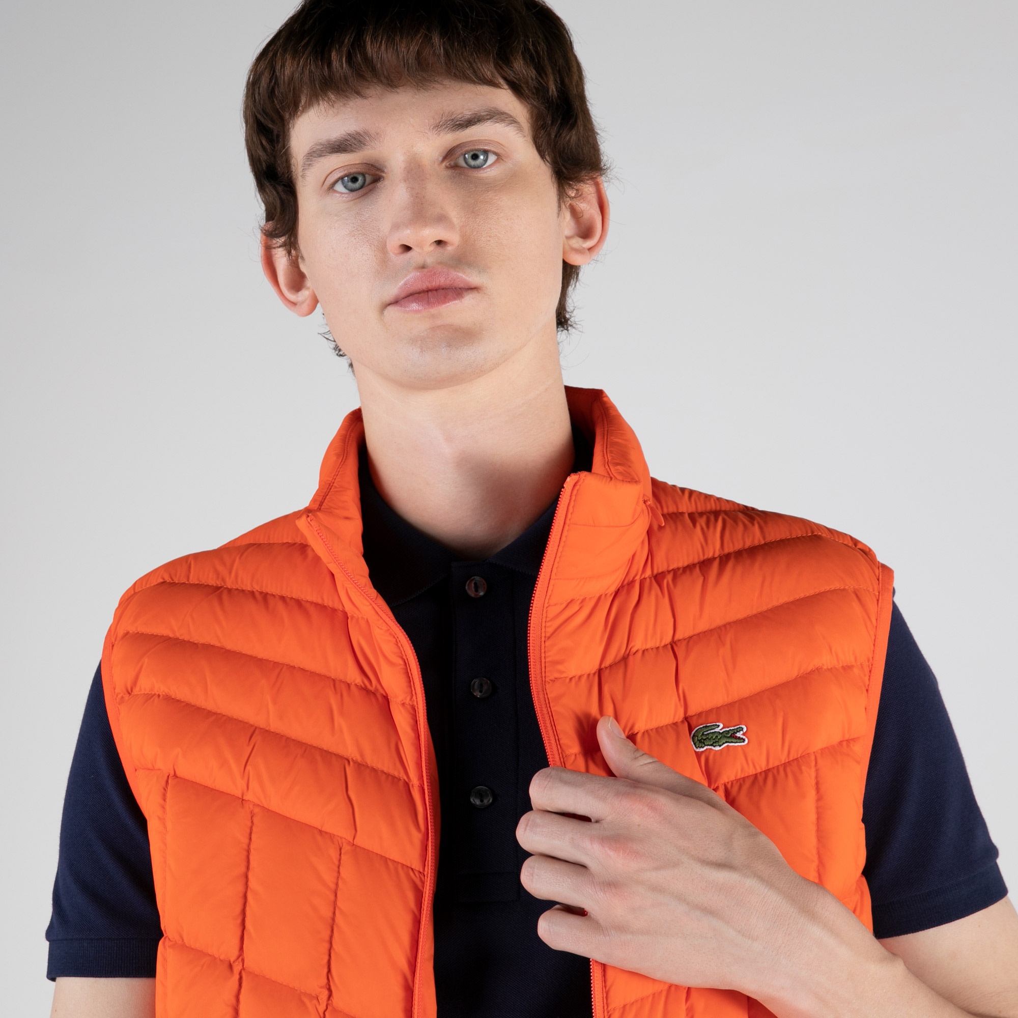 Lacoste Erkek Kapitone Turuncu Yelek