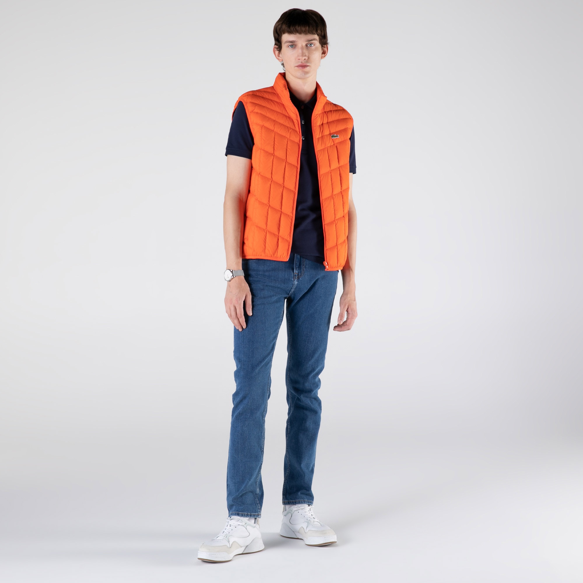 Lacoste Erkek Kapitone Turuncu Yelek