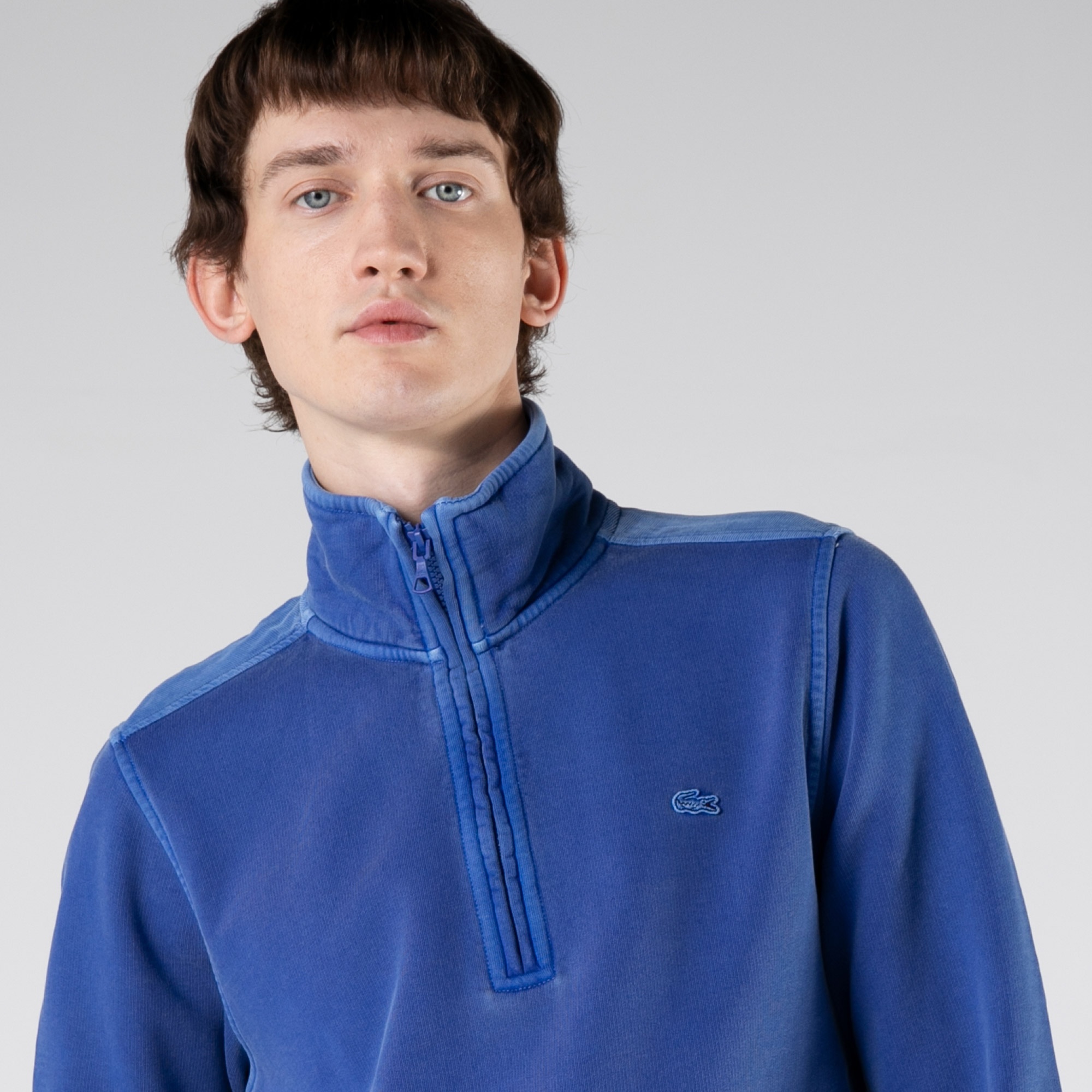 Lacoste Erkek Regular Fit Yarım Fermuarlı Mavi Sweatshirt