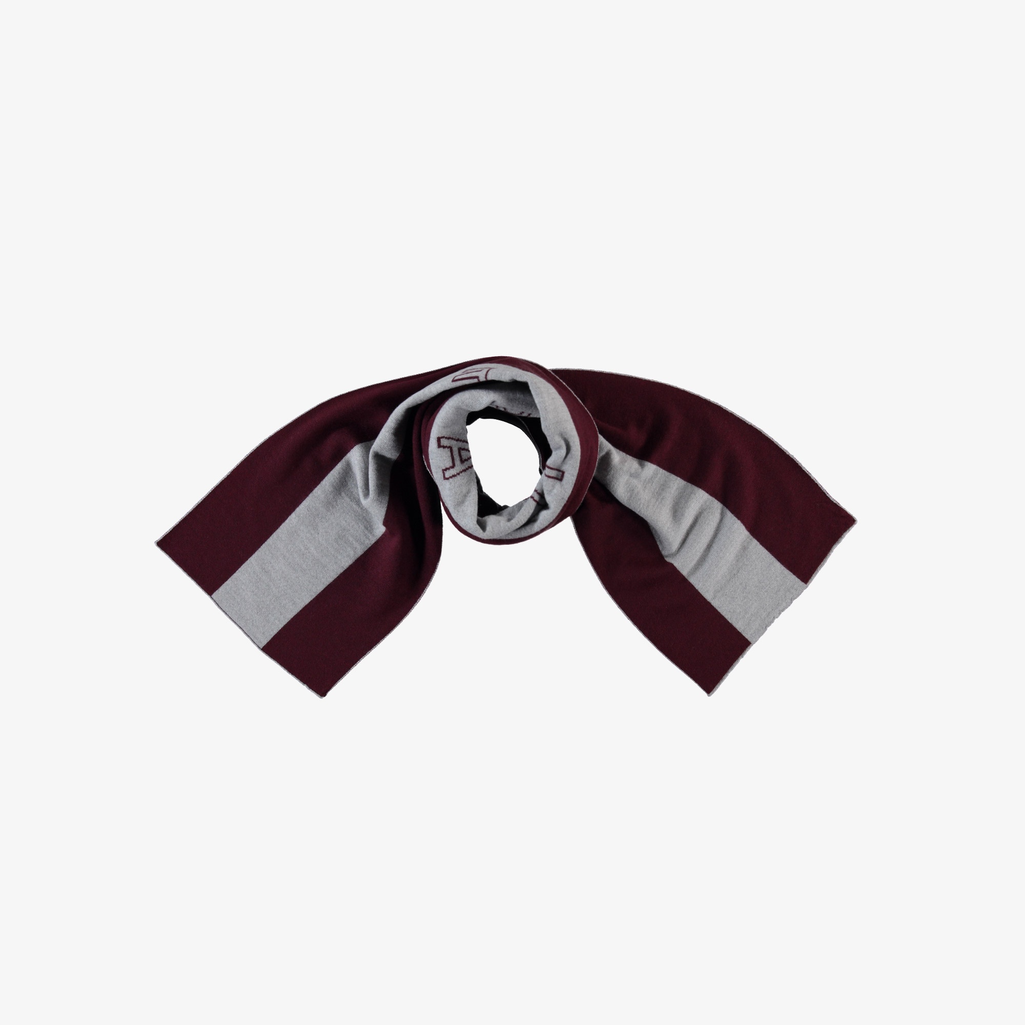 Lacoste Erkek Yün Baskılı Bordo Atkı