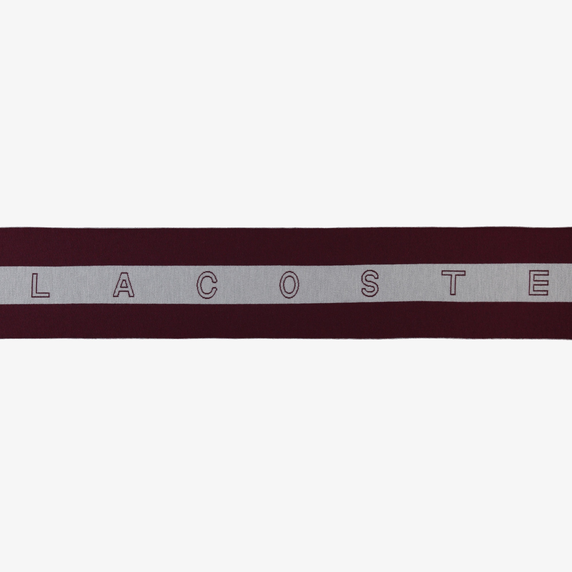 Lacoste Erkek Yün Baskılı Bordo Atkı