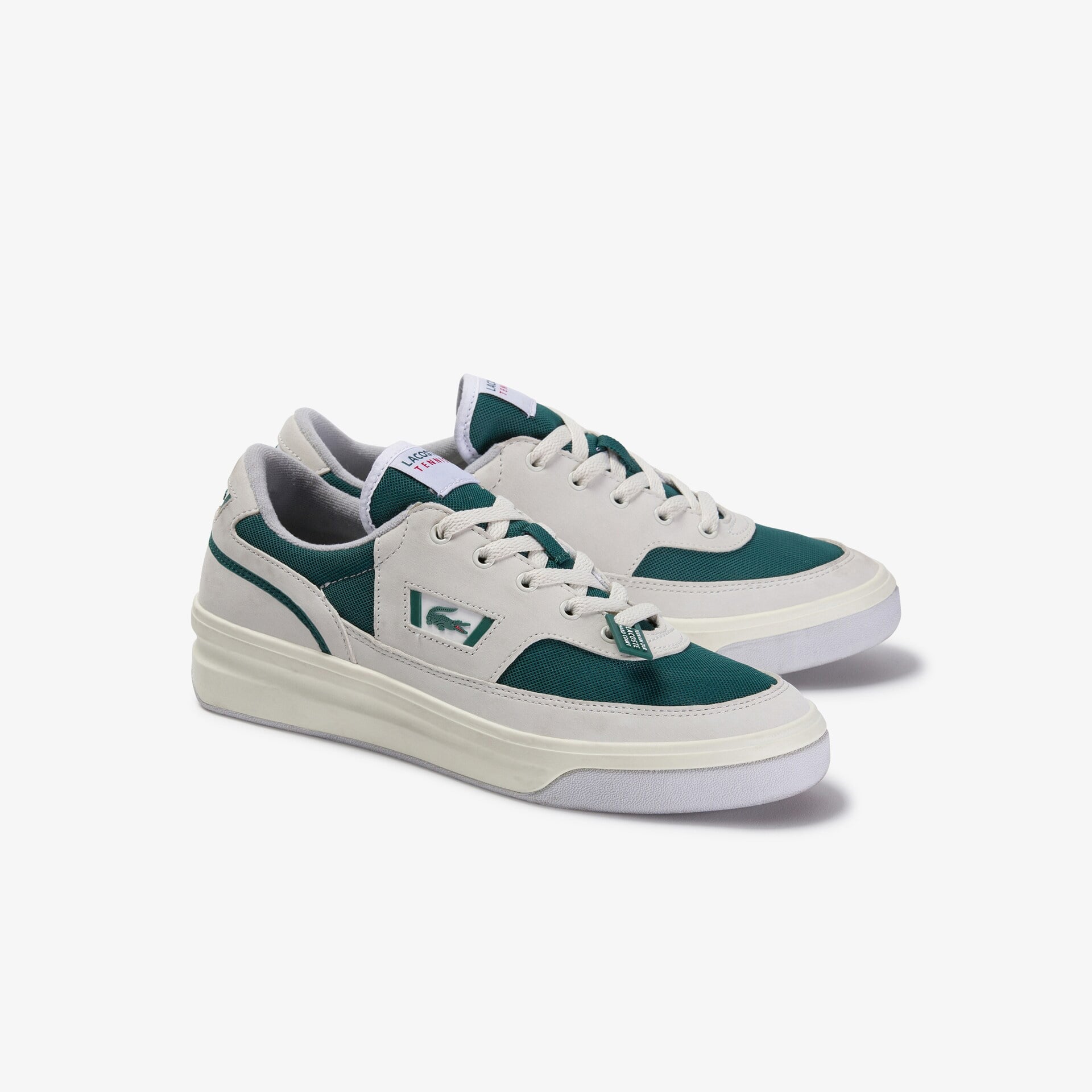 Lacoste G80 Og 120 1 Sma Erkek Beyaz - Koyu Yeşil Deri Sneaker