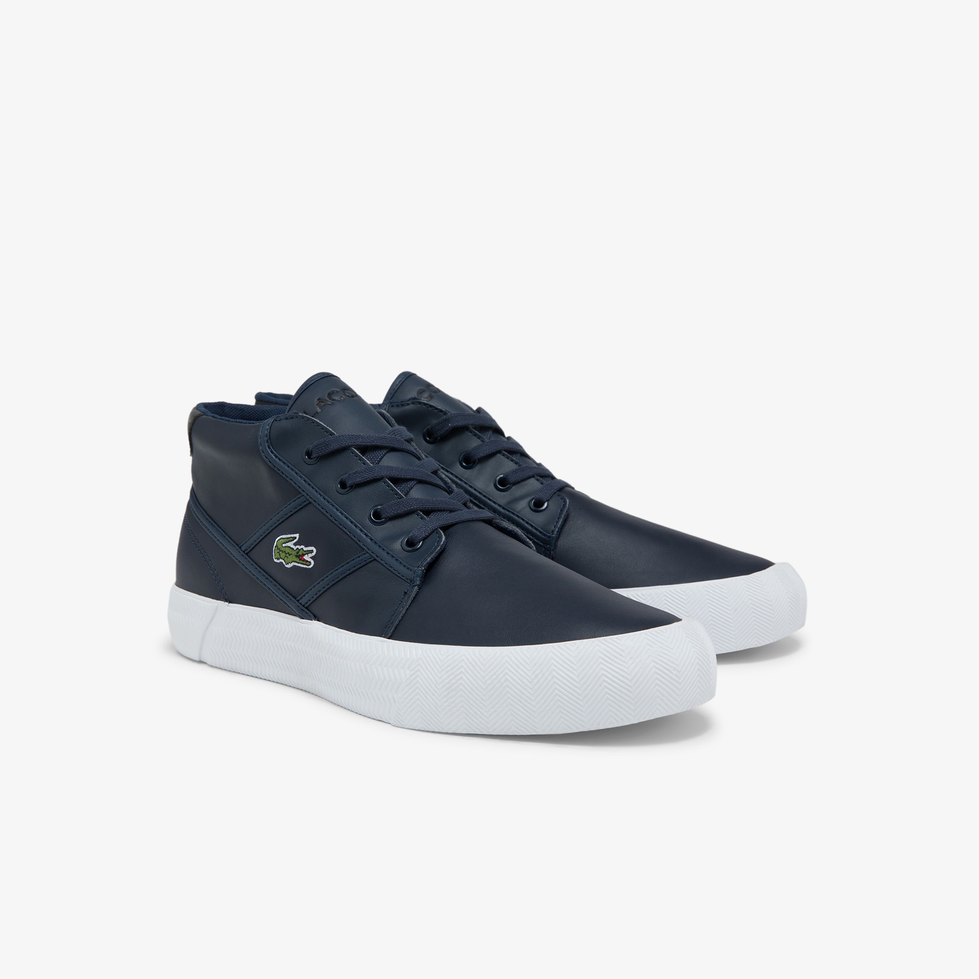Lacoste Gripshot Chukka 03211 Cma Erkek Deri Lacivert - Beyaz Bot