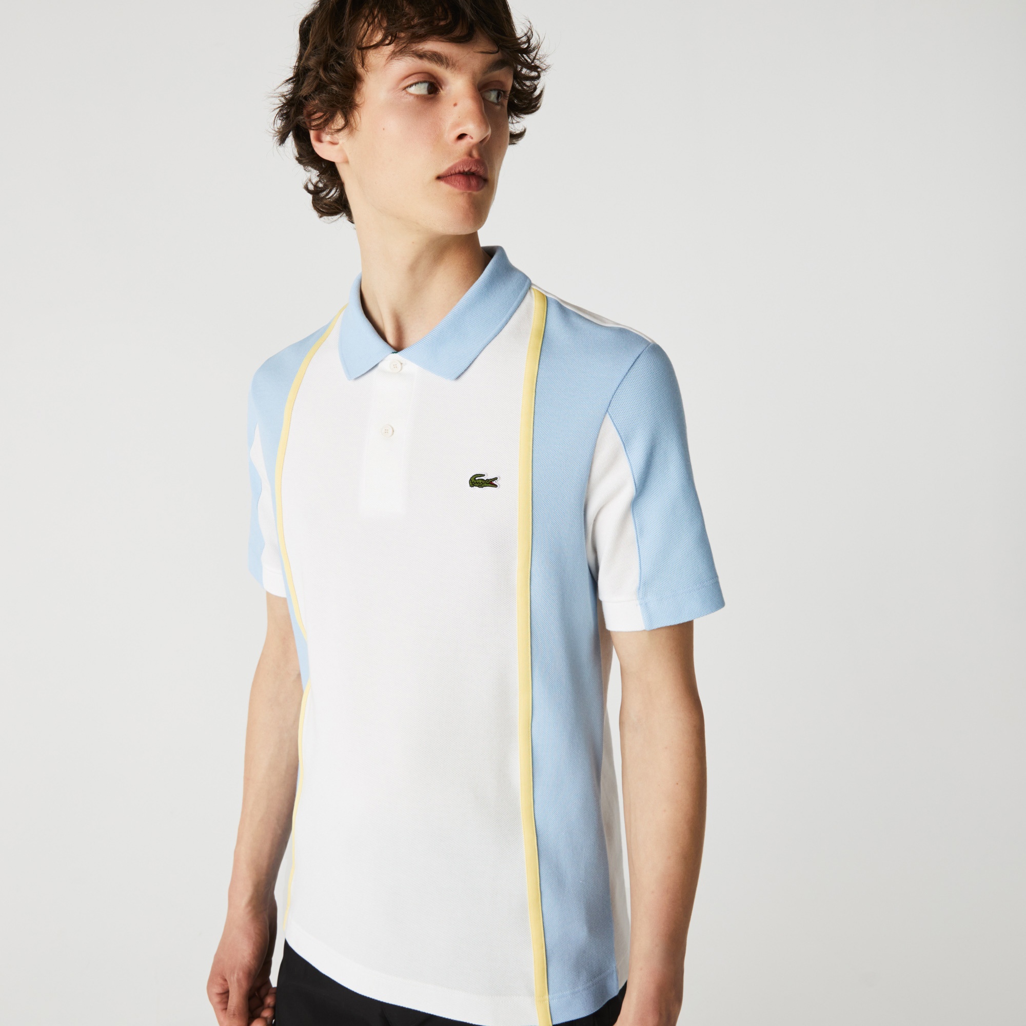 Lacoste Heritage Erkek Regular Fit Renk Bloklu Beyaz Polo