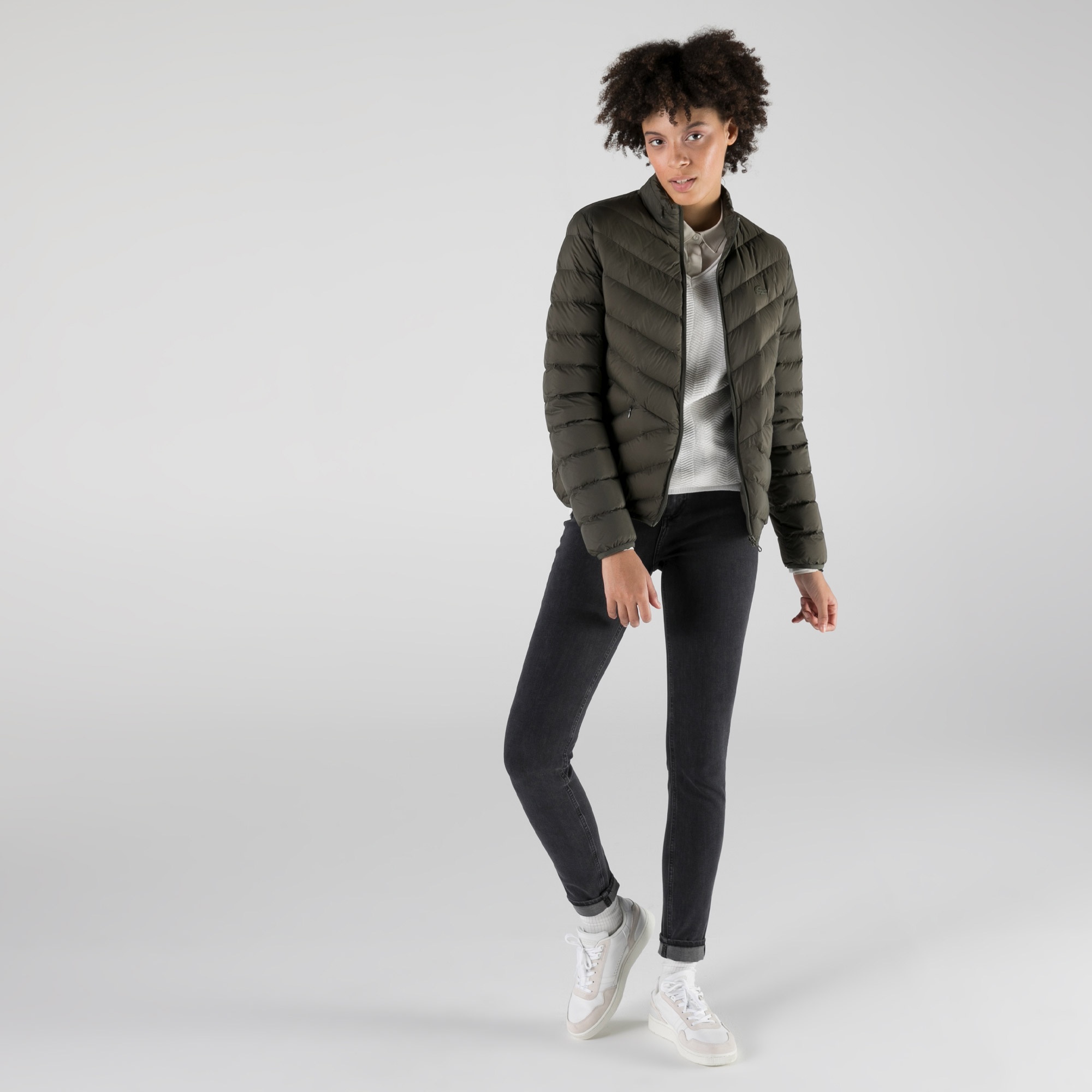 Lacoste Kadın Kapitone Haki Mont