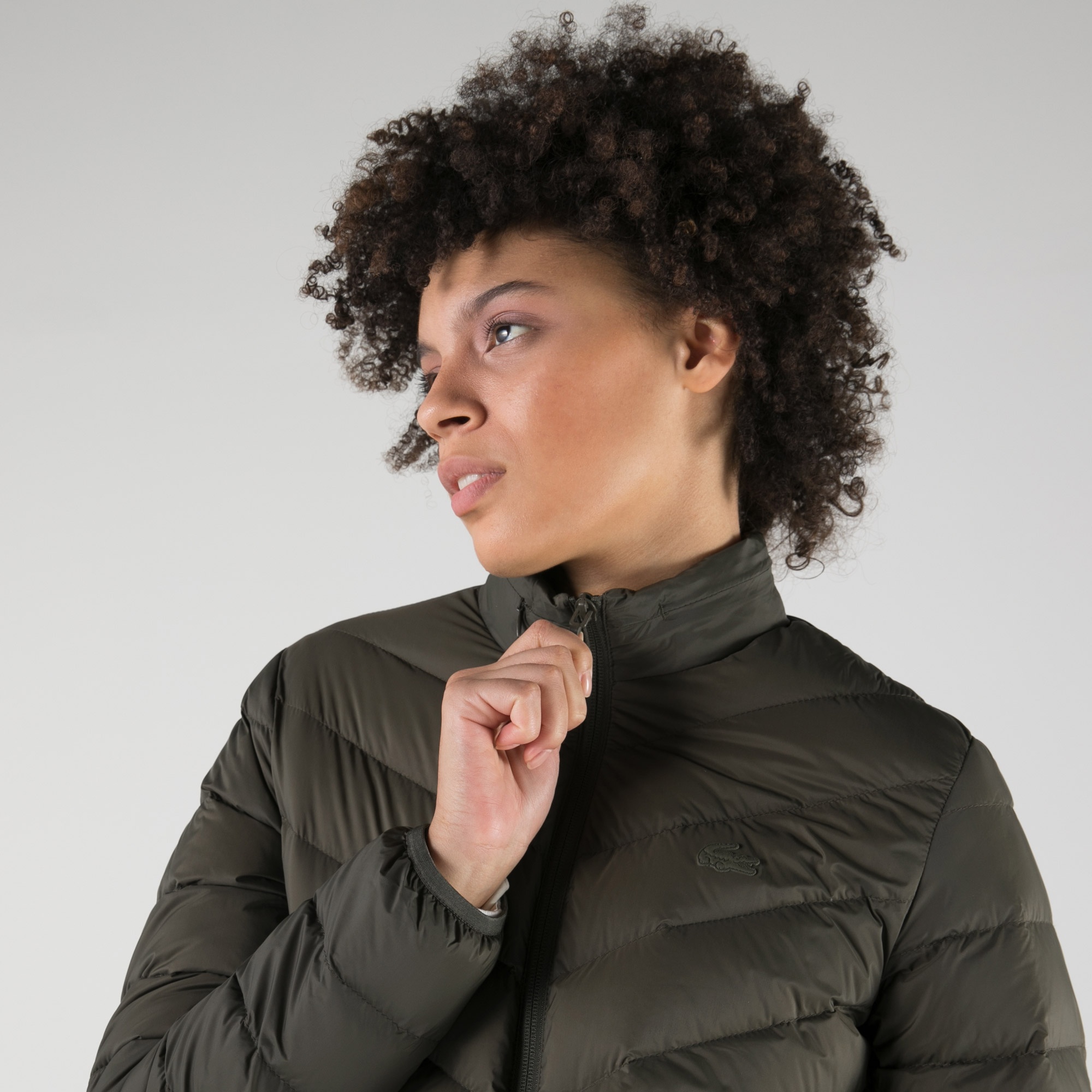 Lacoste Kadın Kapitone Haki Mont