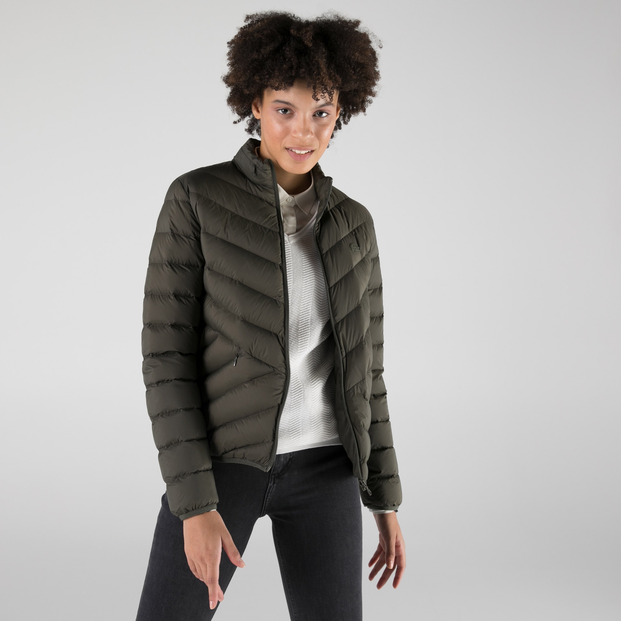 Lacoste Kadın Kapitone Haki Mont