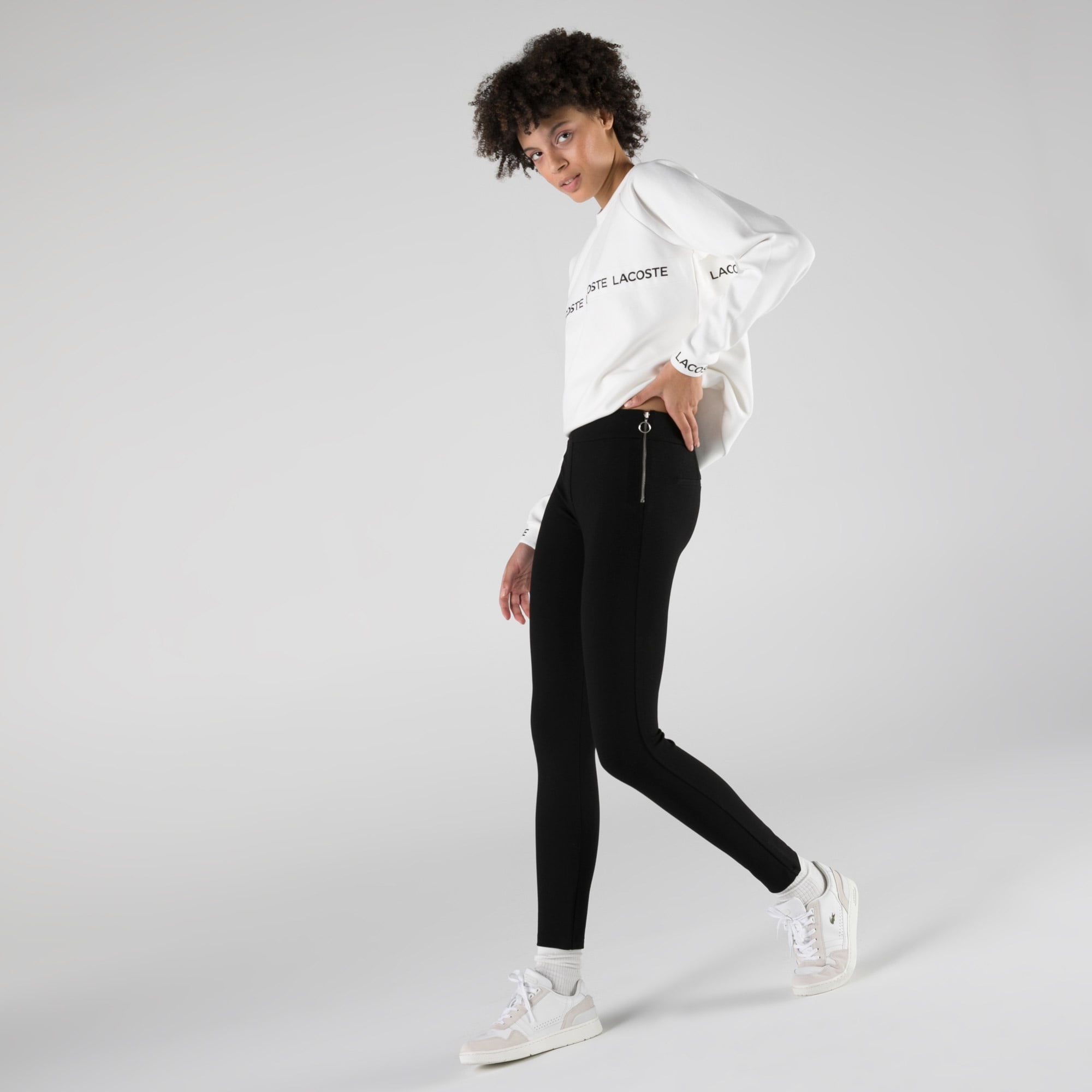 Lacoste Kadın Slim Fit Siyah Pantolon