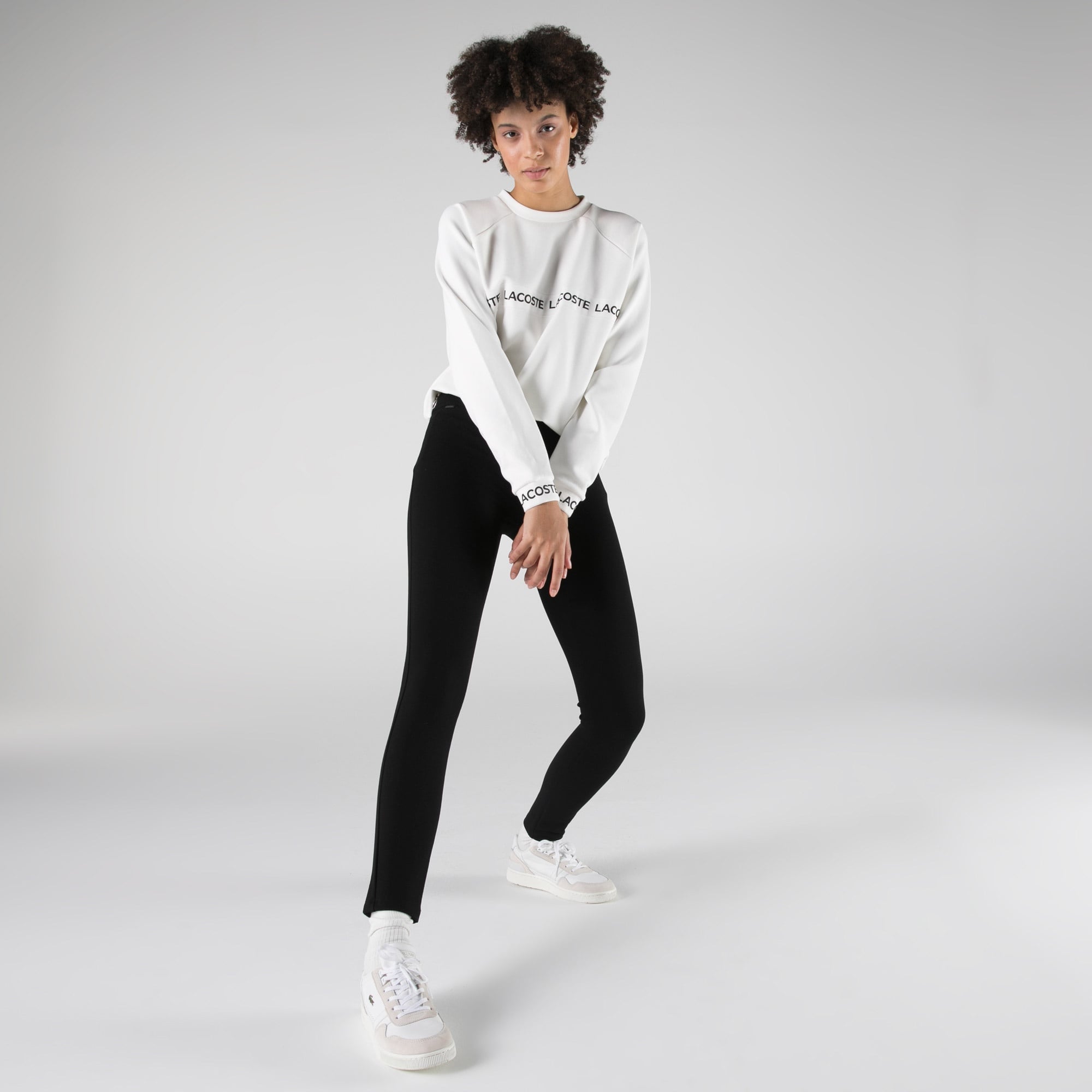 Lacoste Kadın Slim Fit Siyah Pantolon