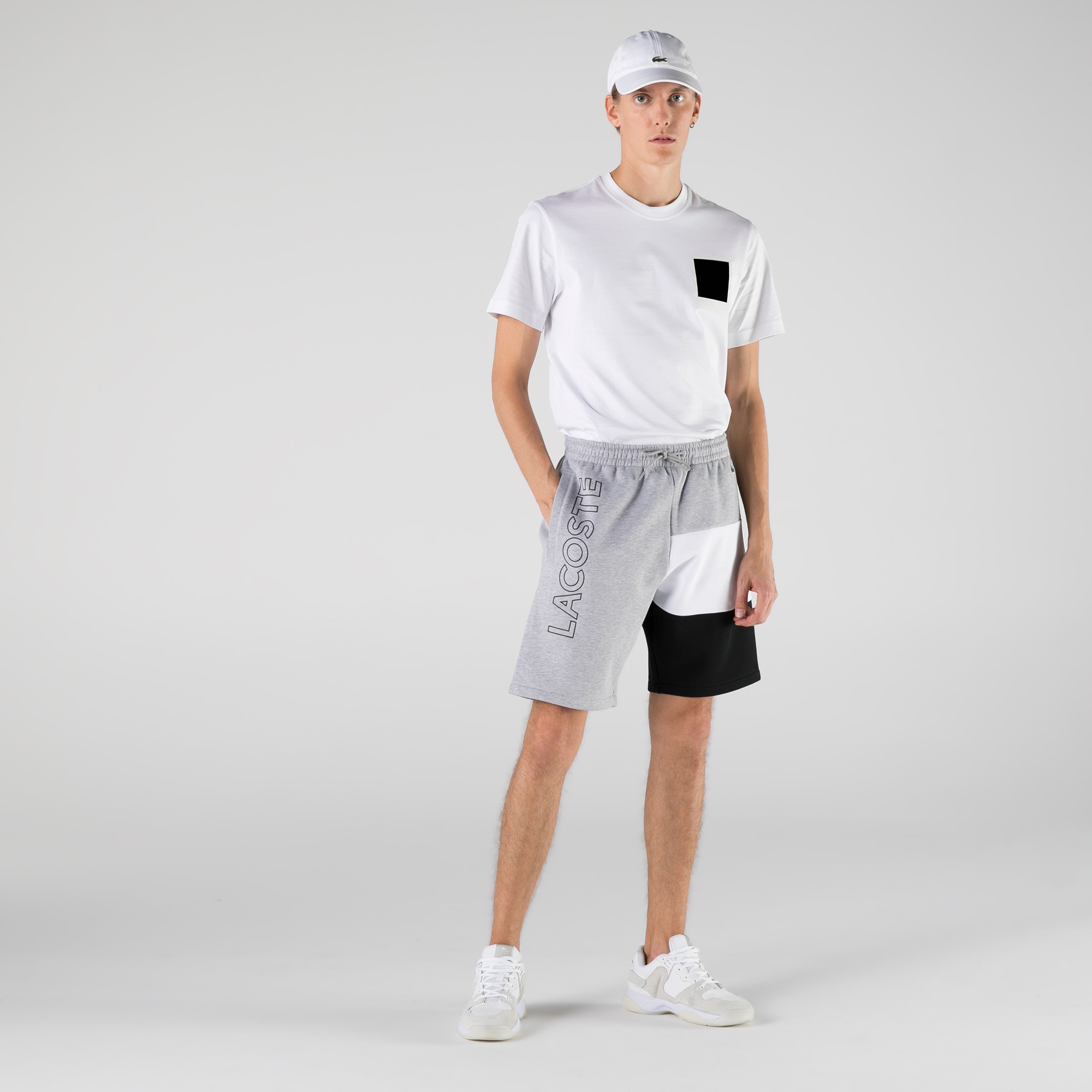 Lacoste Erkek Regular Fit Baskılı Gri Şort