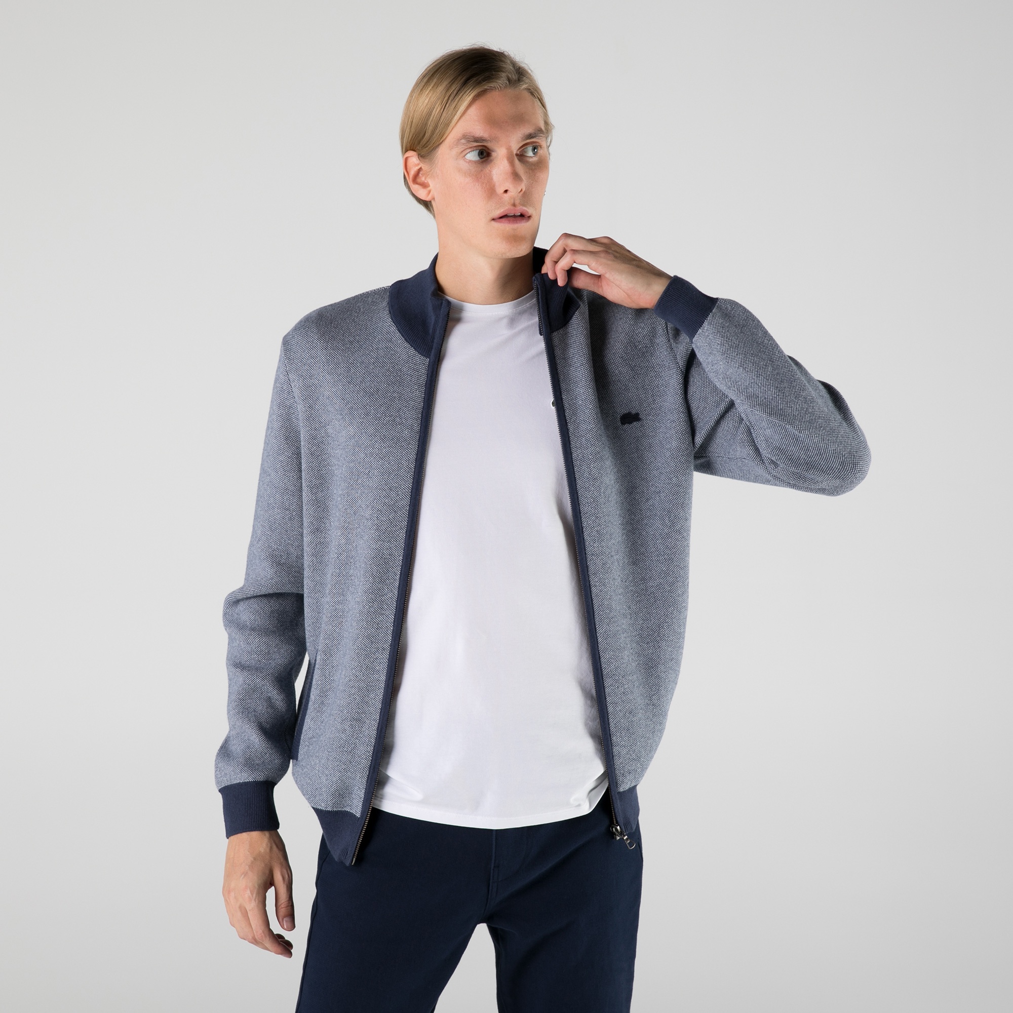 Lacoste Erkek Fermuarlı Lacivert Hırka