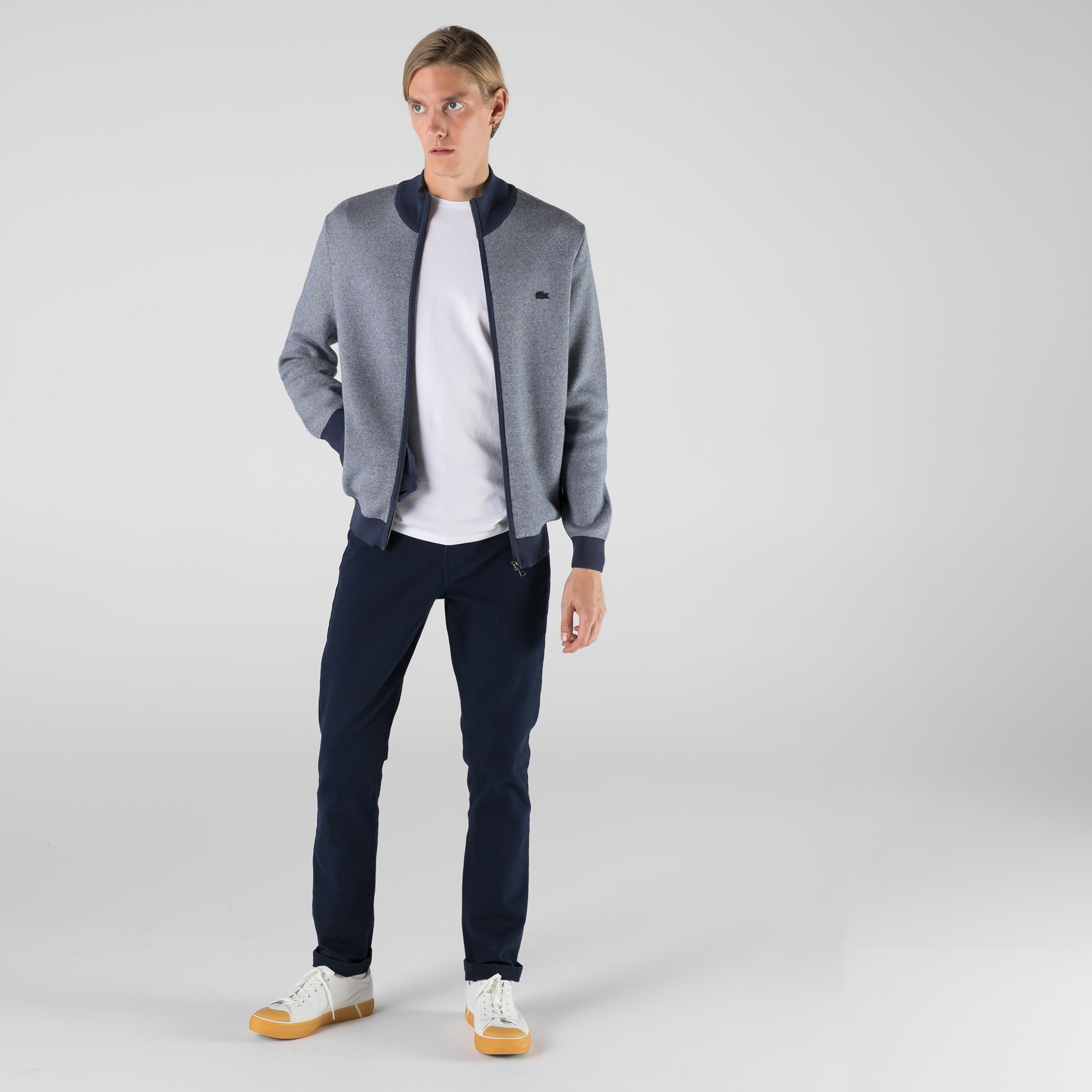 Lacoste Erkek Fermuarlı Lacivert Hırka