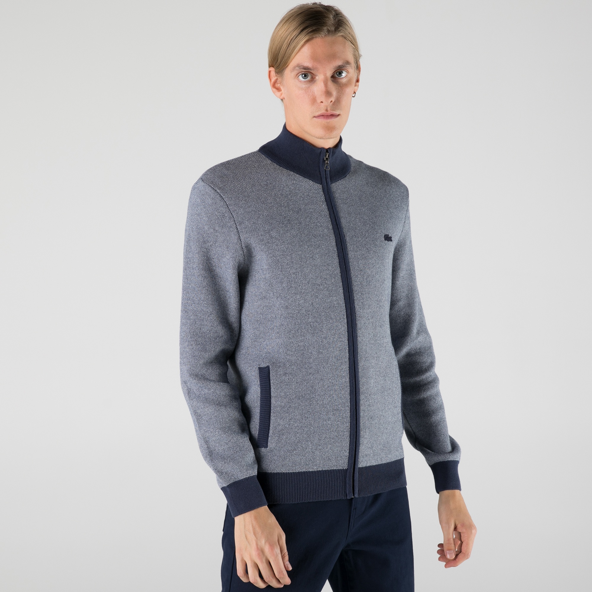 Lacoste Erkek Fermuarlı Lacivert Hırka