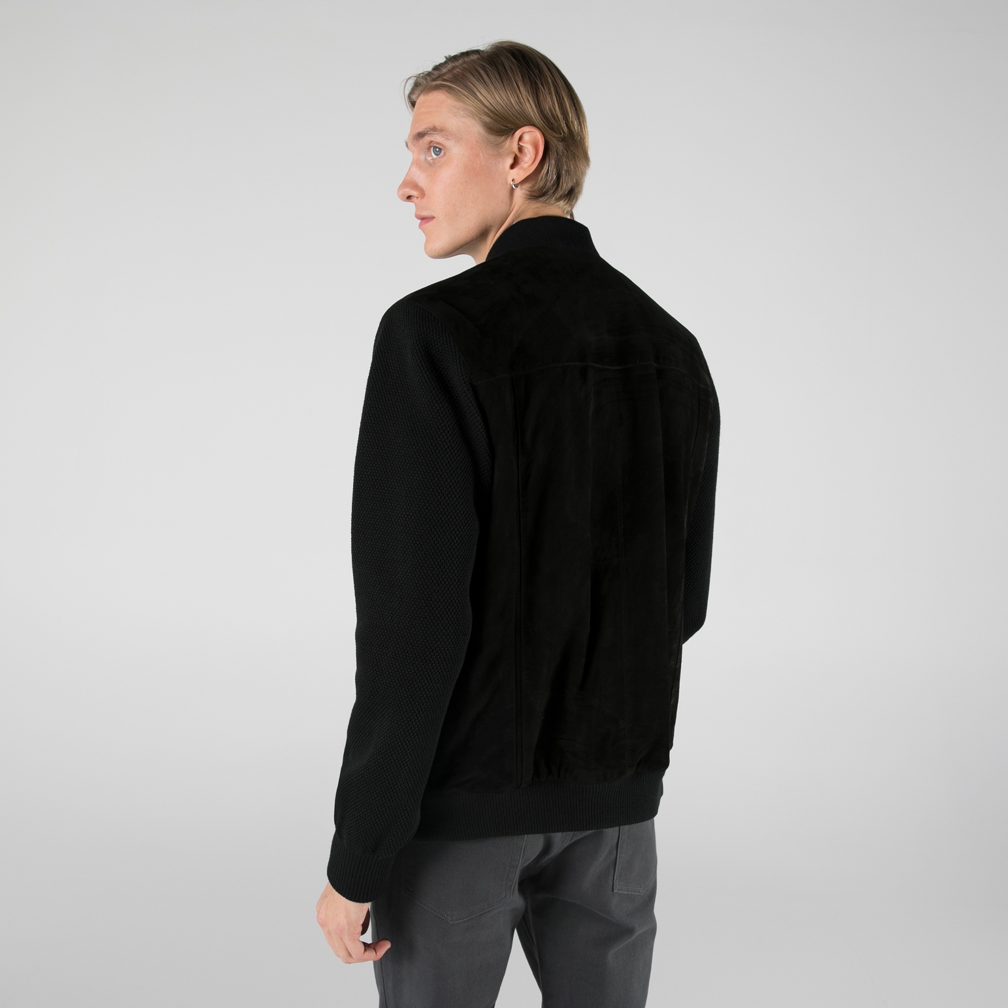 Lacoste Erkek Siyah Süet Ceket