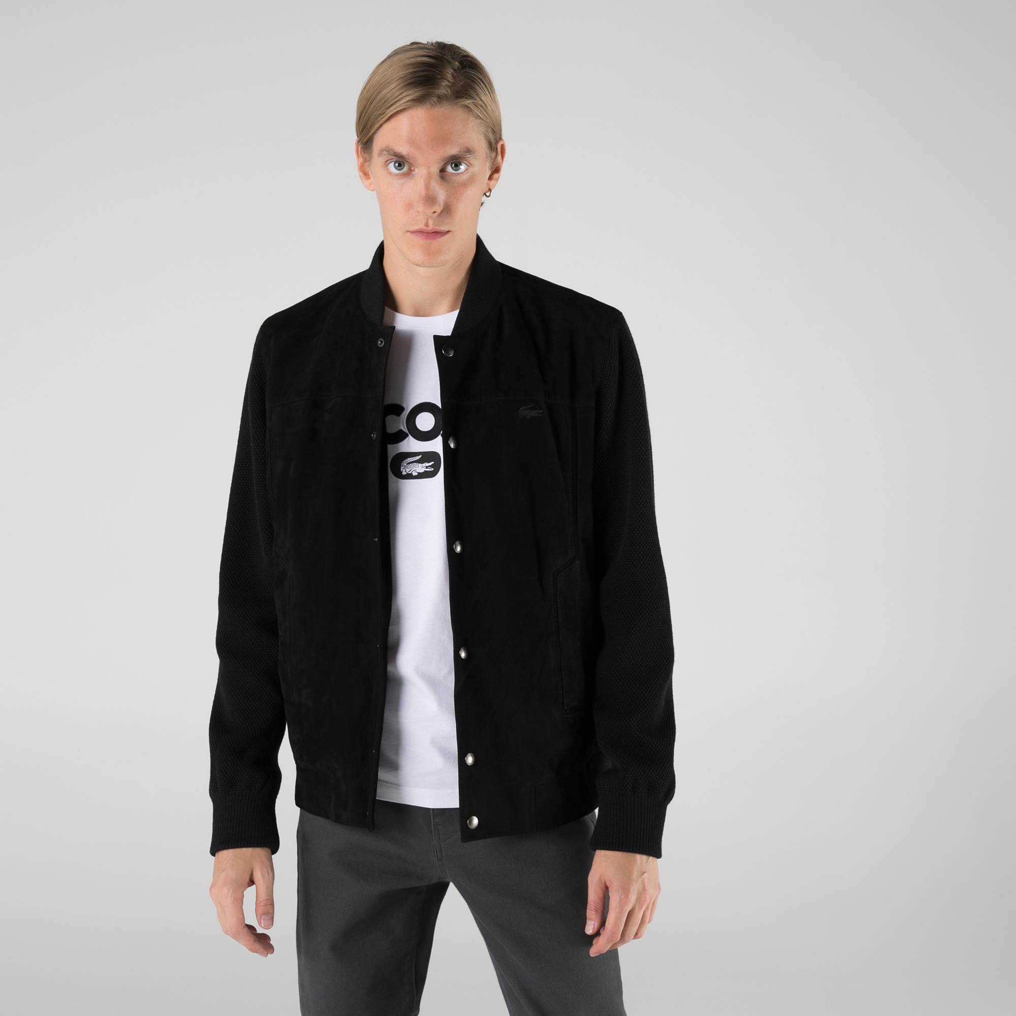 Lacoste Erkek Siyah Süet Ceket