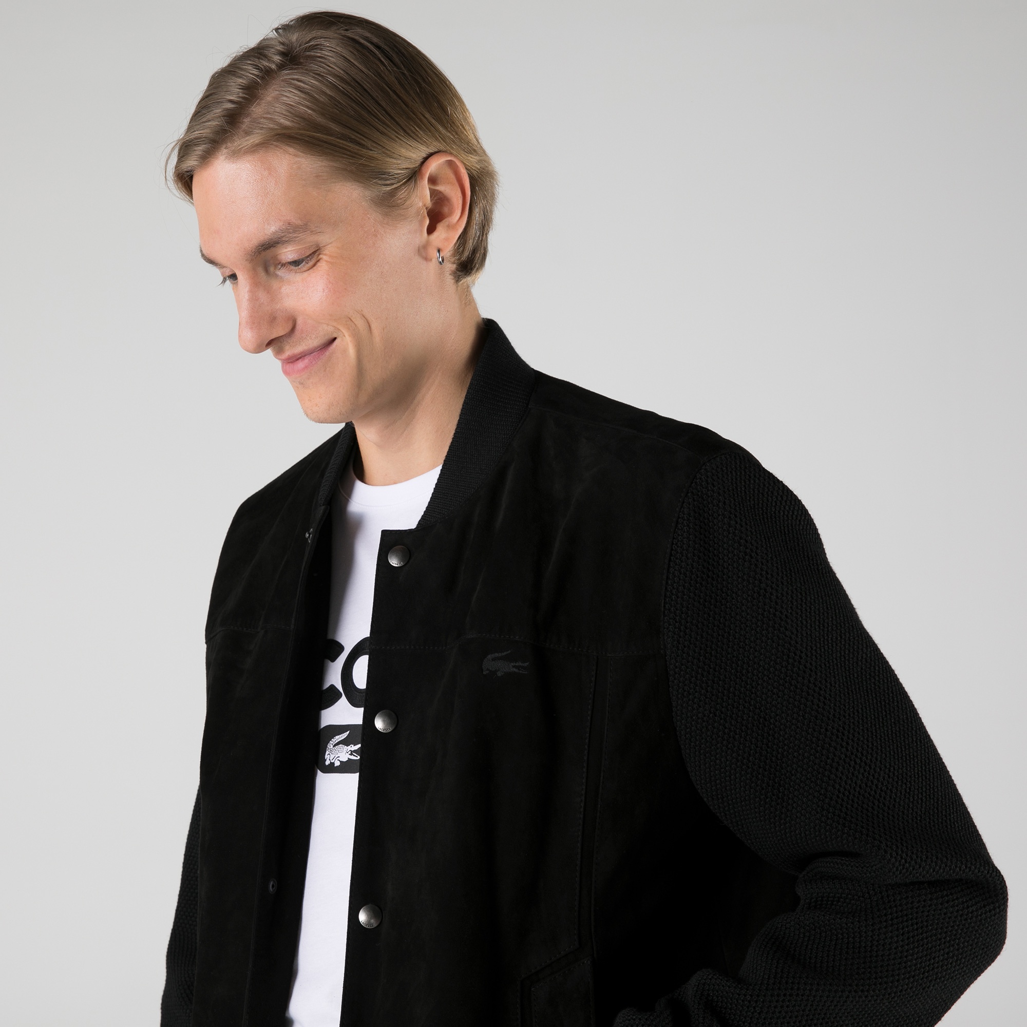 Lacoste Erkek Siyah Süet Ceket