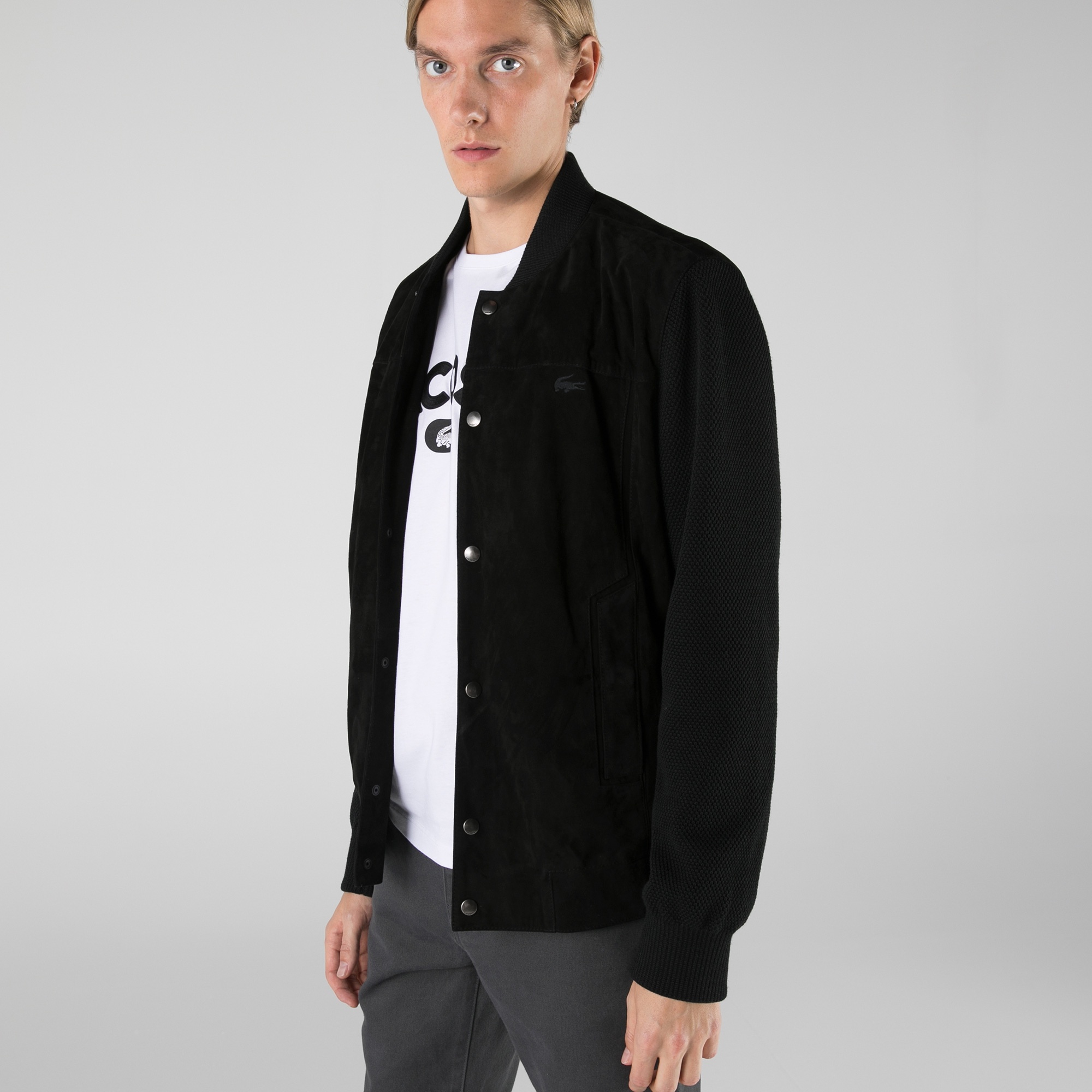 Lacoste Erkek Siyah Süet Ceket