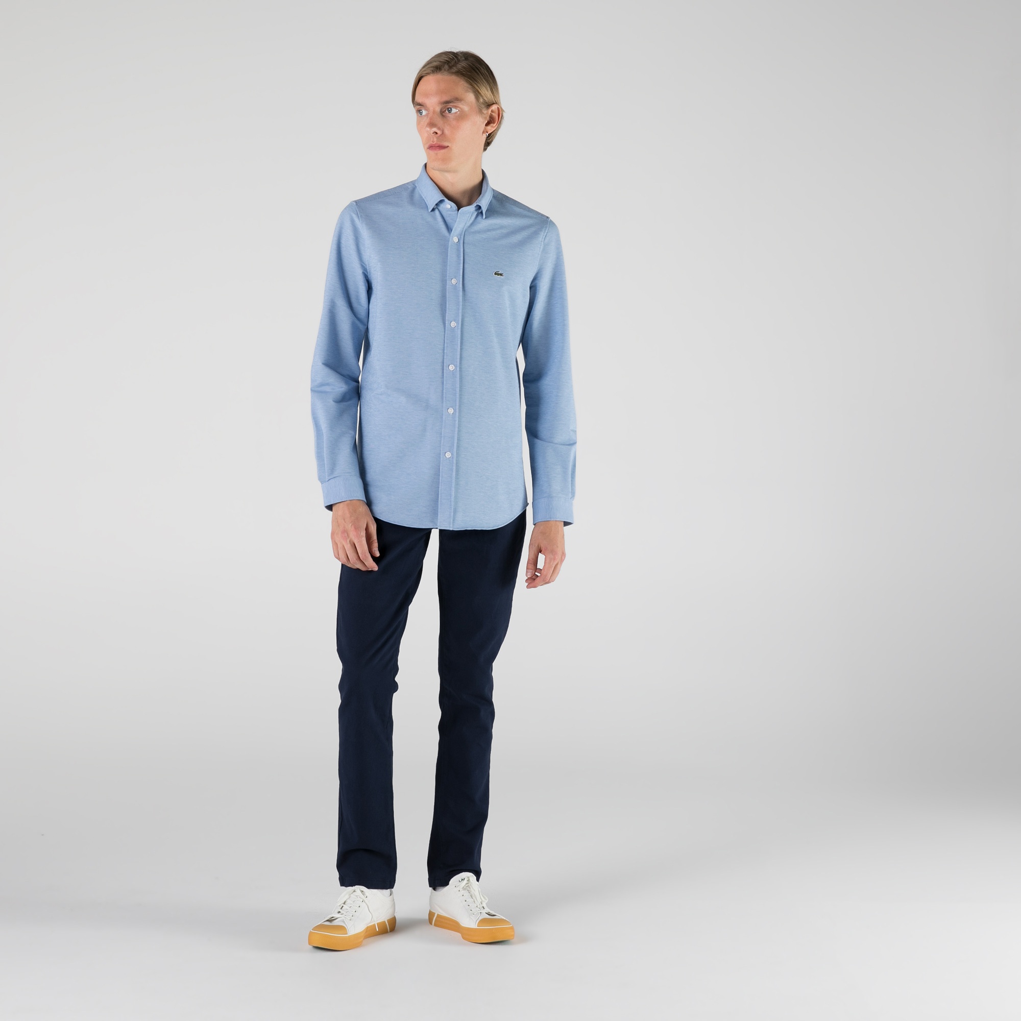 Lacoste Erkek Slim Fit Mavi Gömlek