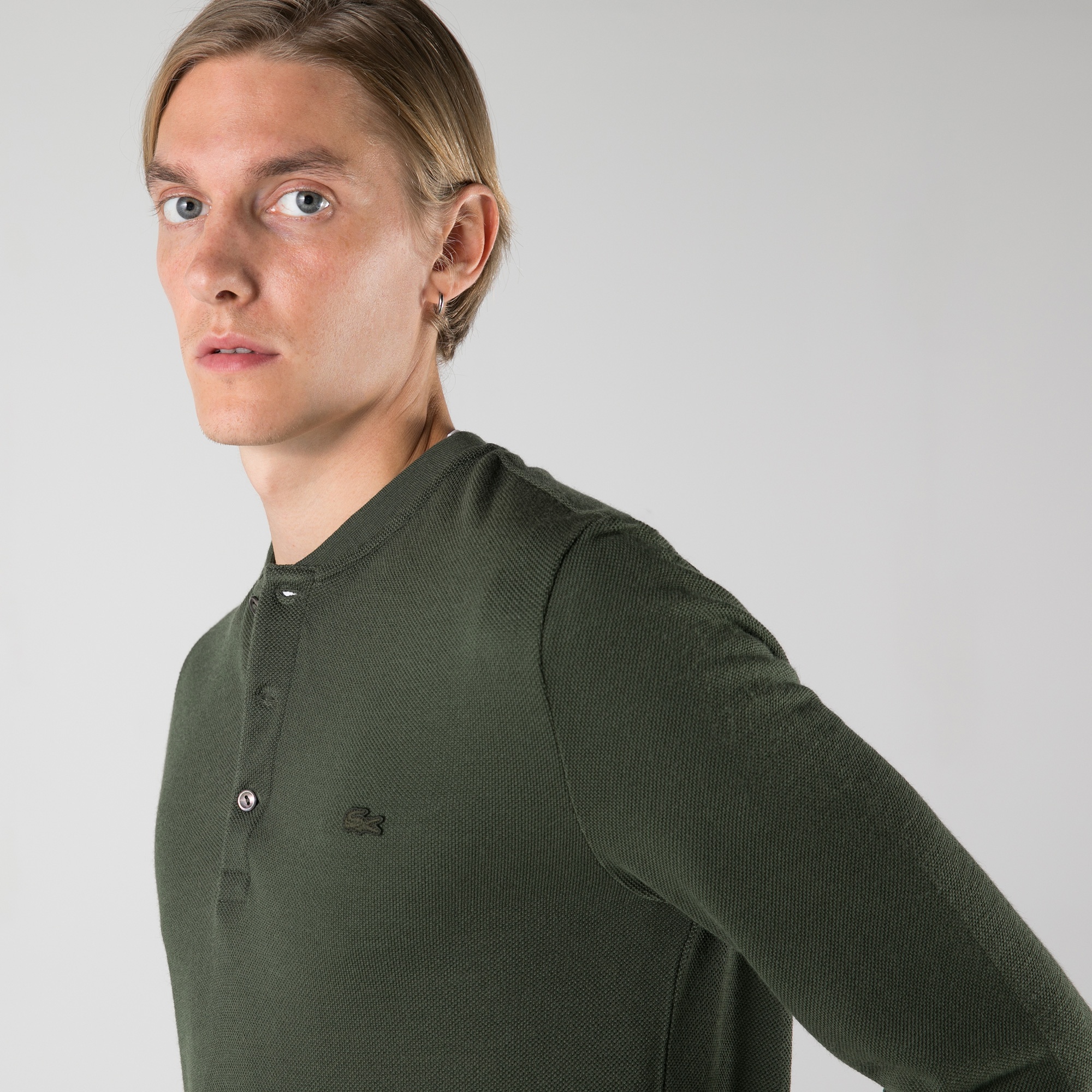 Lacoste Erkek Regular Fit Uzun Kollu Haki Sweatshirt