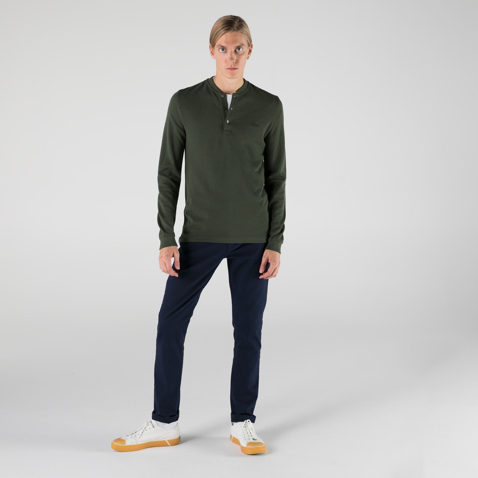 Lacoste Erkek Regular Fit Uzun Kollu Haki Sweatshirt