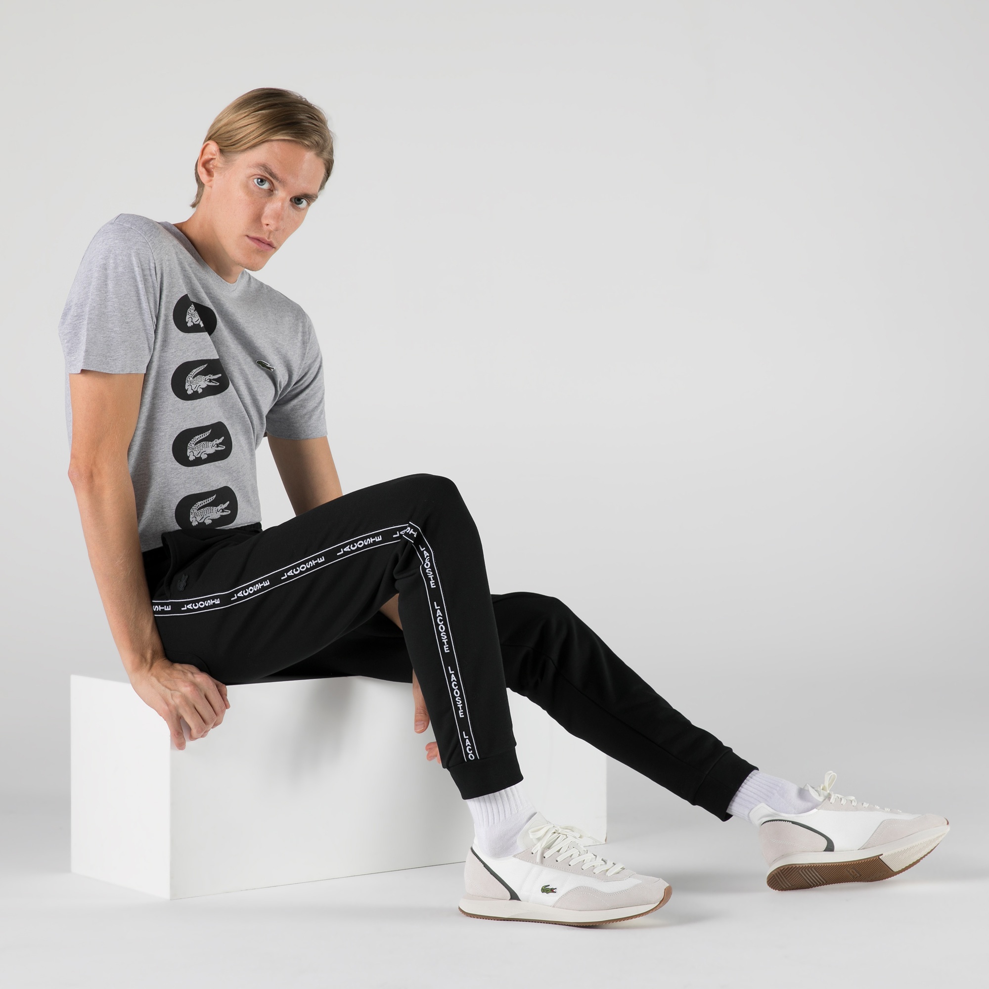 Lacoste Erkek Slim Fit Siyah Eşofman Altı