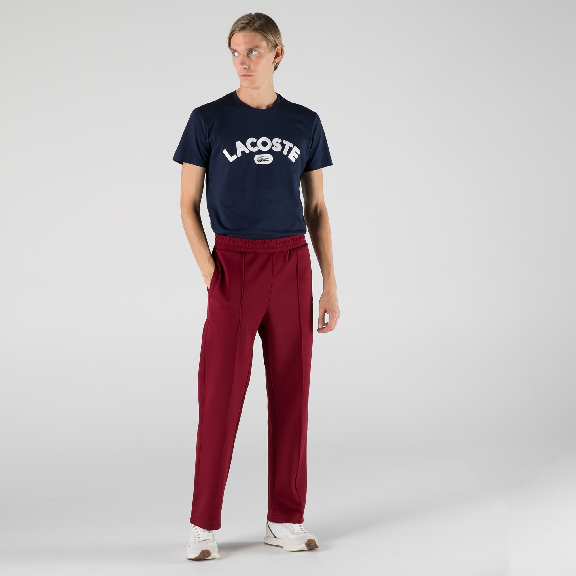 Lacoste Erkek Regular Fit Bordo Eşofman Altı