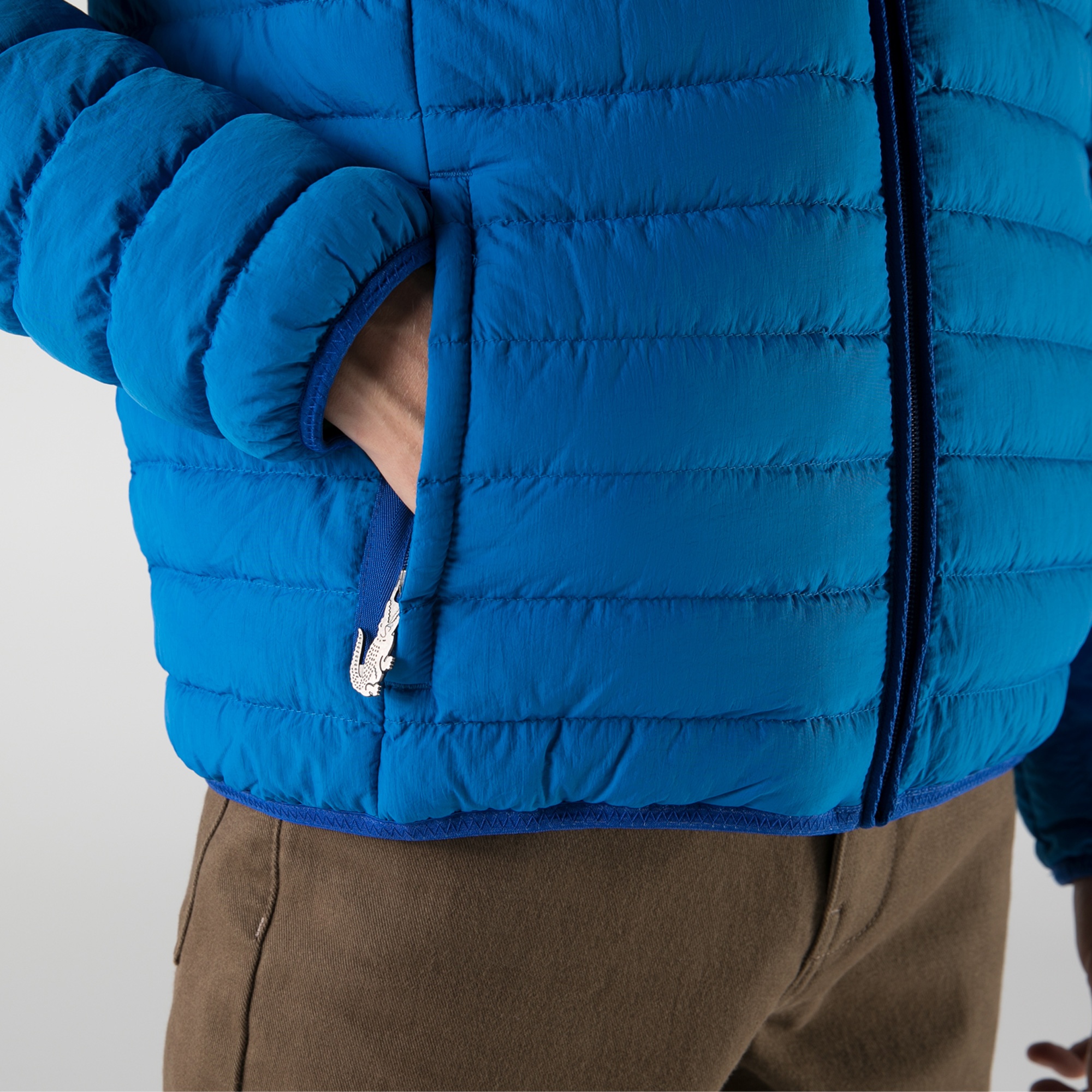Lacoste Erkek Kapüşonlu Mavi Mont