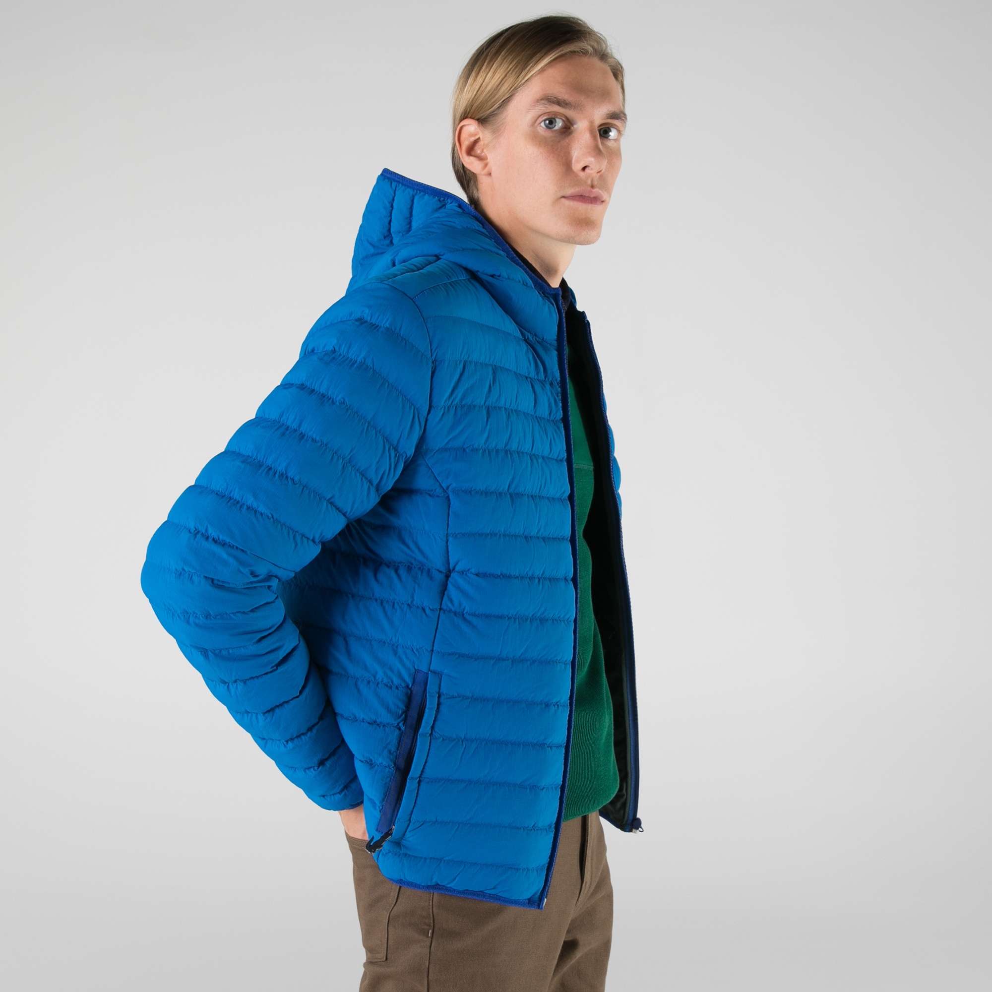 Lacoste Erkek Kapüşonlu Mavi Mont