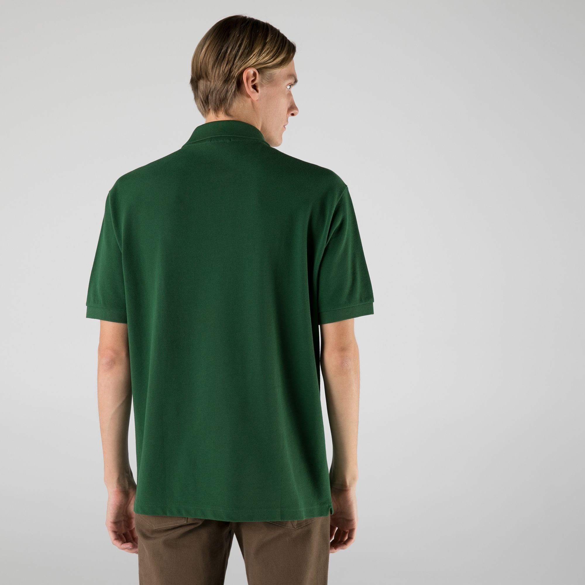 Lacoste L!VE Unisex Loose Fit Yeşil Polo