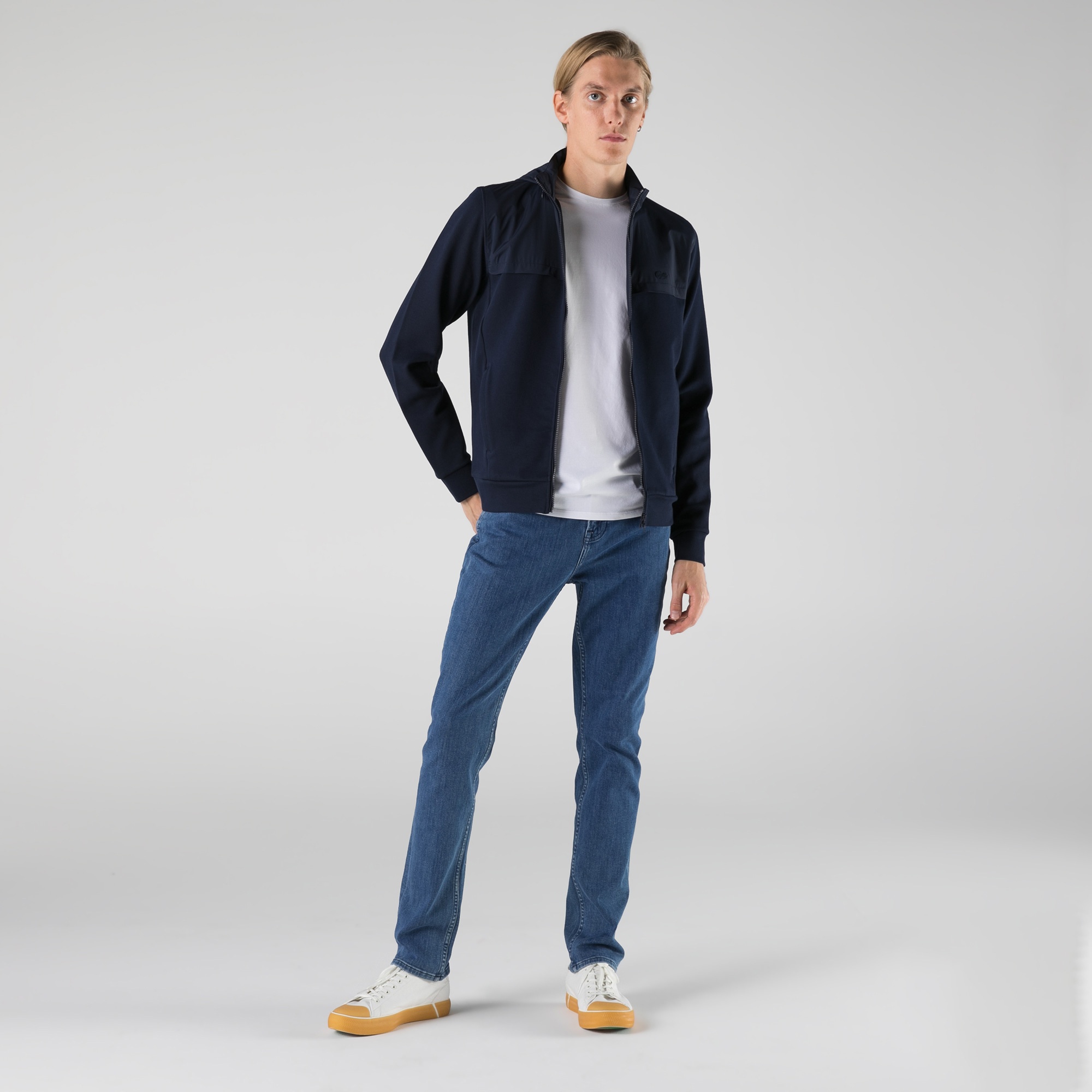 Lacoste Erkek Regular Fit Fermuarlı Lacivert Sweatshirt