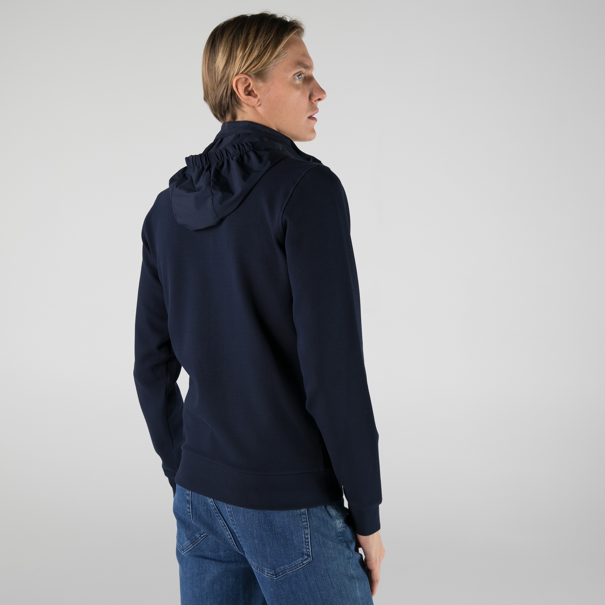Lacoste Erkek Regular Fit Fermuarlı Lacivert Sweatshirt