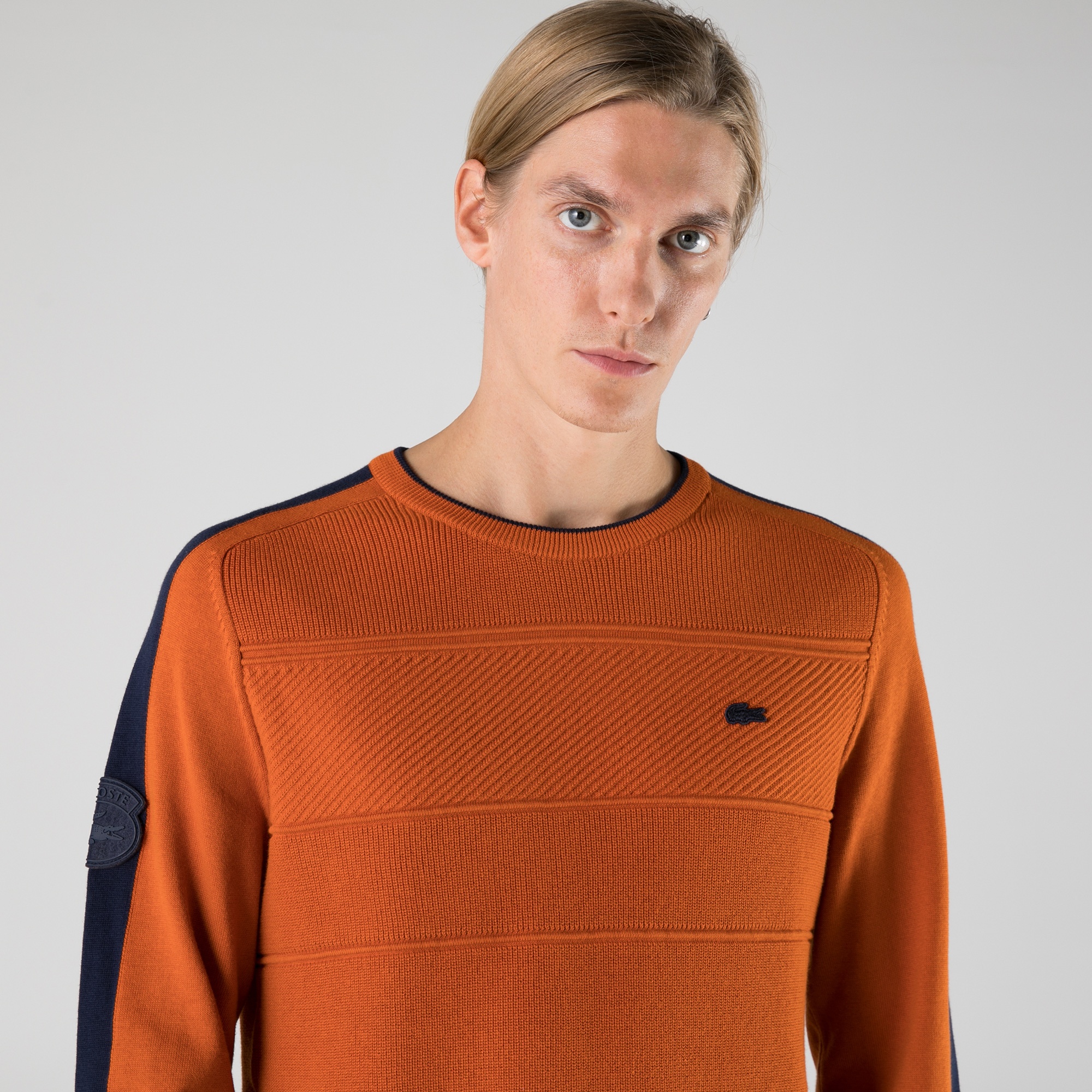 Lacoste Erkek Regular Fit Bisiklet Yaka Turuncu Kazak