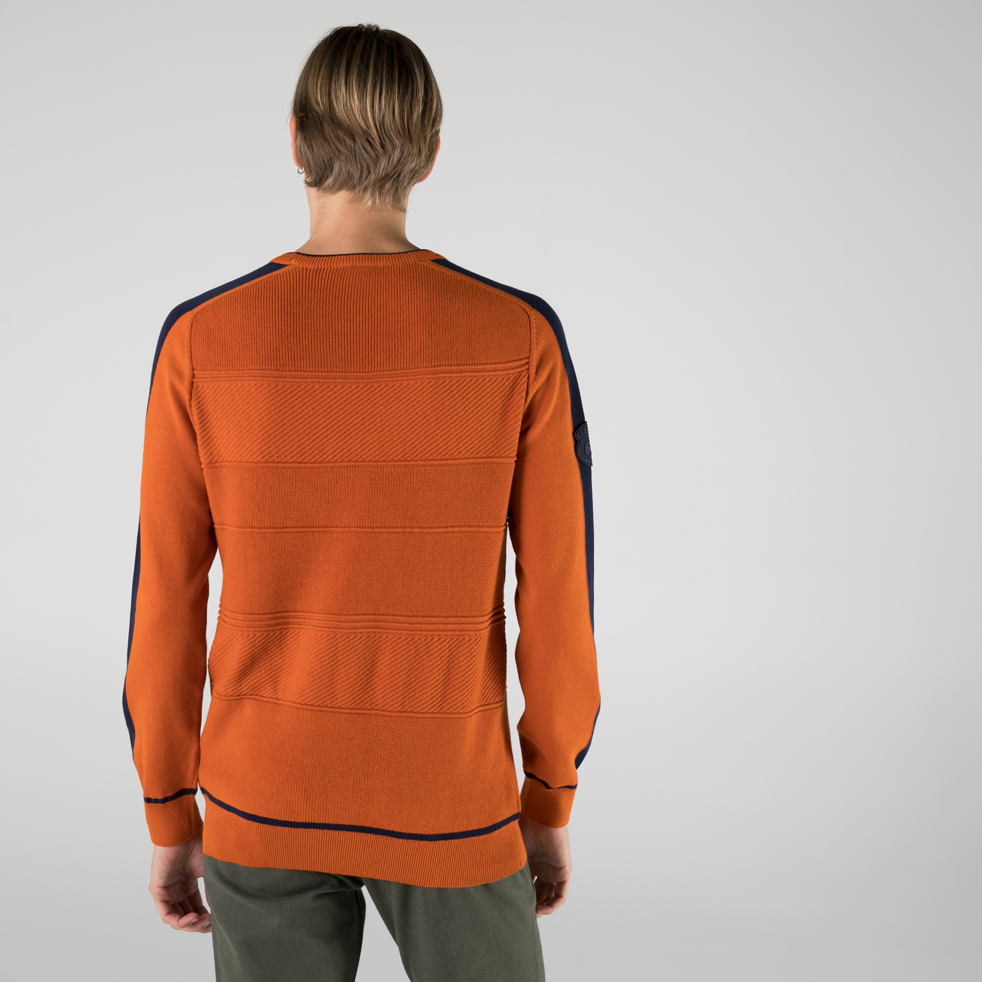 Lacoste Erkek Regular Fit Bisiklet Yaka Turuncu Kazak