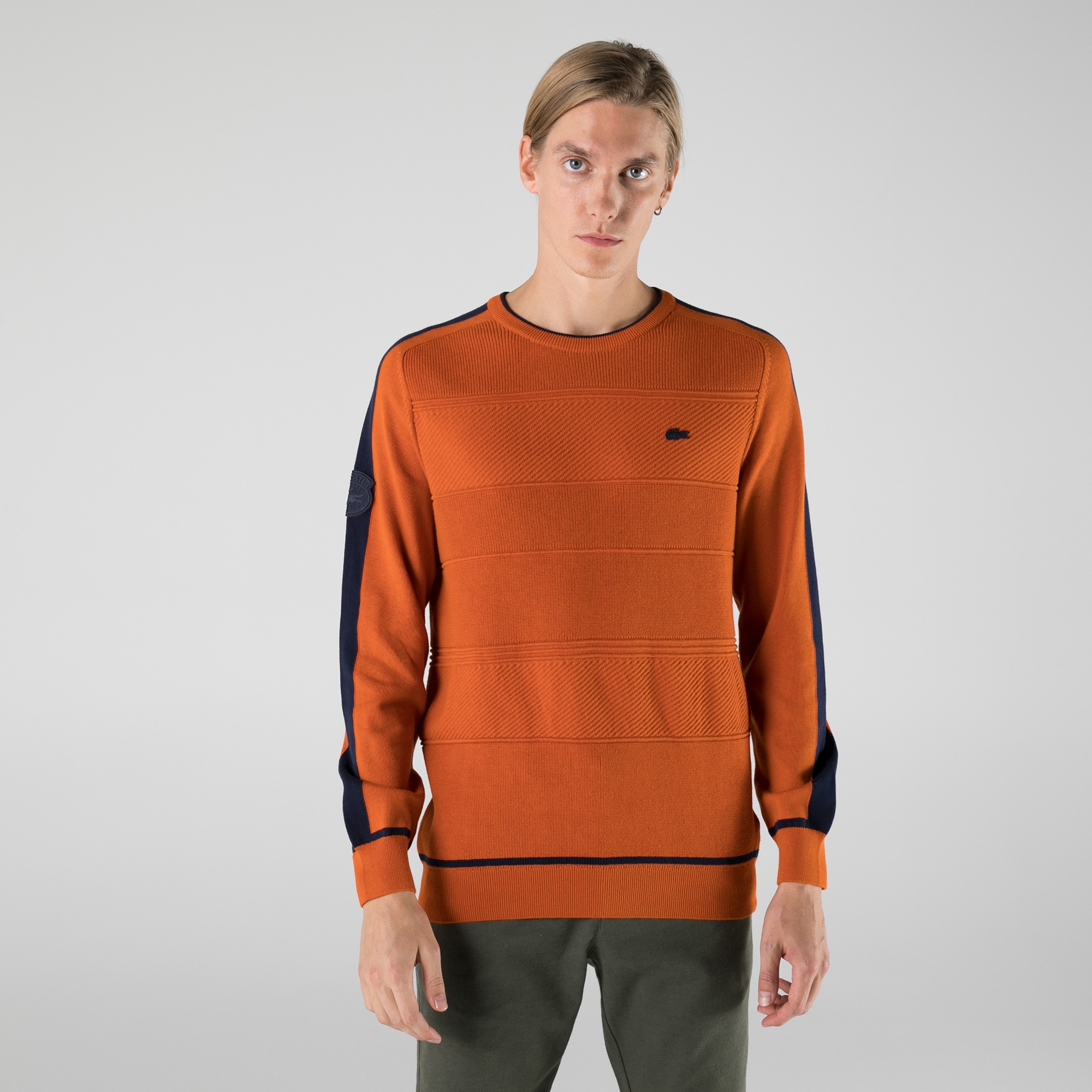 Lacoste Erkek Regular Fit Bisiklet Yaka Turuncu Kazak