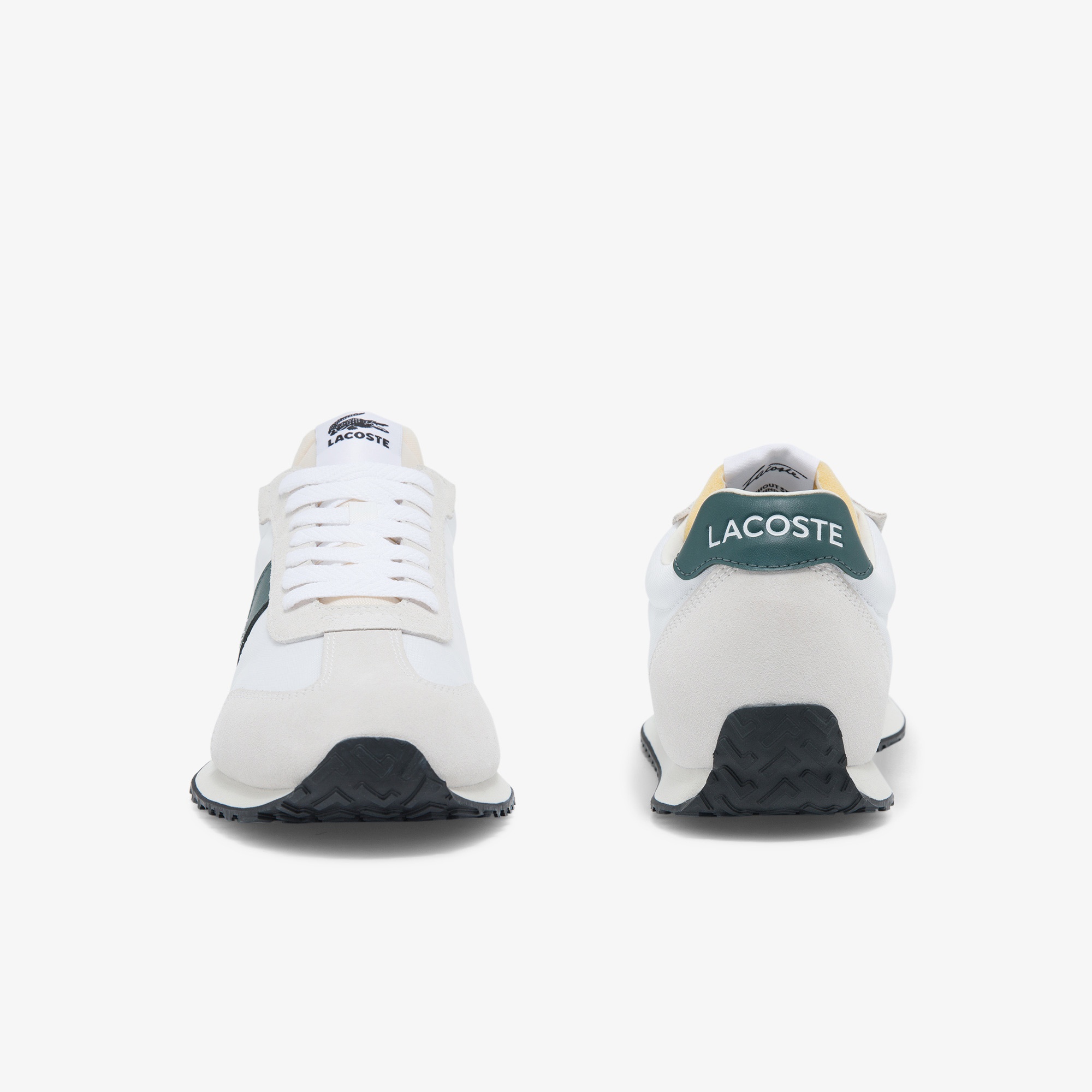 Lacoste Court Pace 0121 1 Sma Erkek Deri Kırık Beyaz - Koyu Yeşil Sneaker