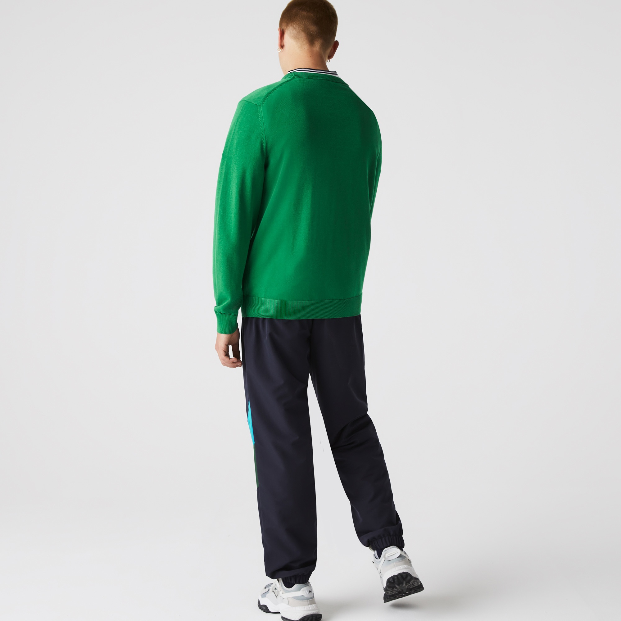 Lacoste Erkek Regular Fit Bisiklet Yaka Yeşil Kazak