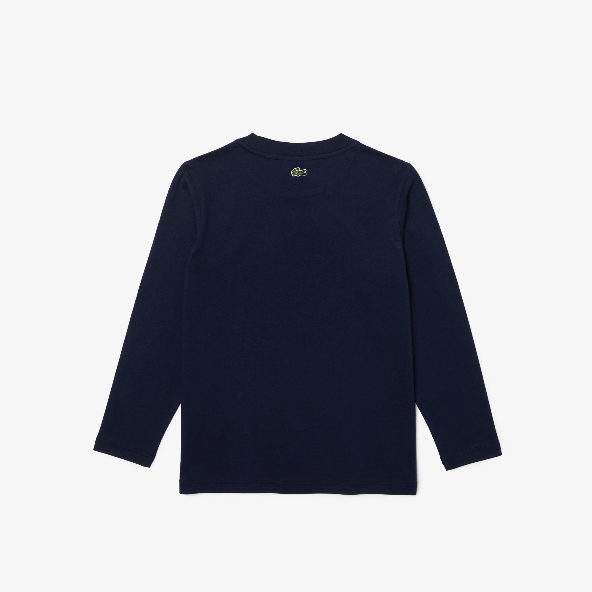 Lacoste Erkek Çocuk Uzun Kollu Bisiklet Yaka Baskılı Lacivert T-Shirt
