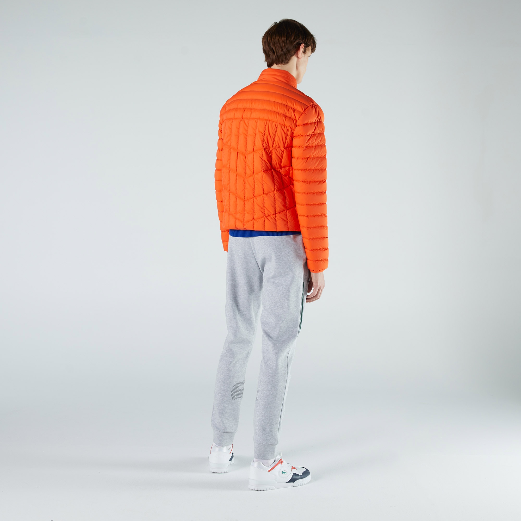 Lacoste Erkek Kapüşonlu Kapitone Turuncu Mont