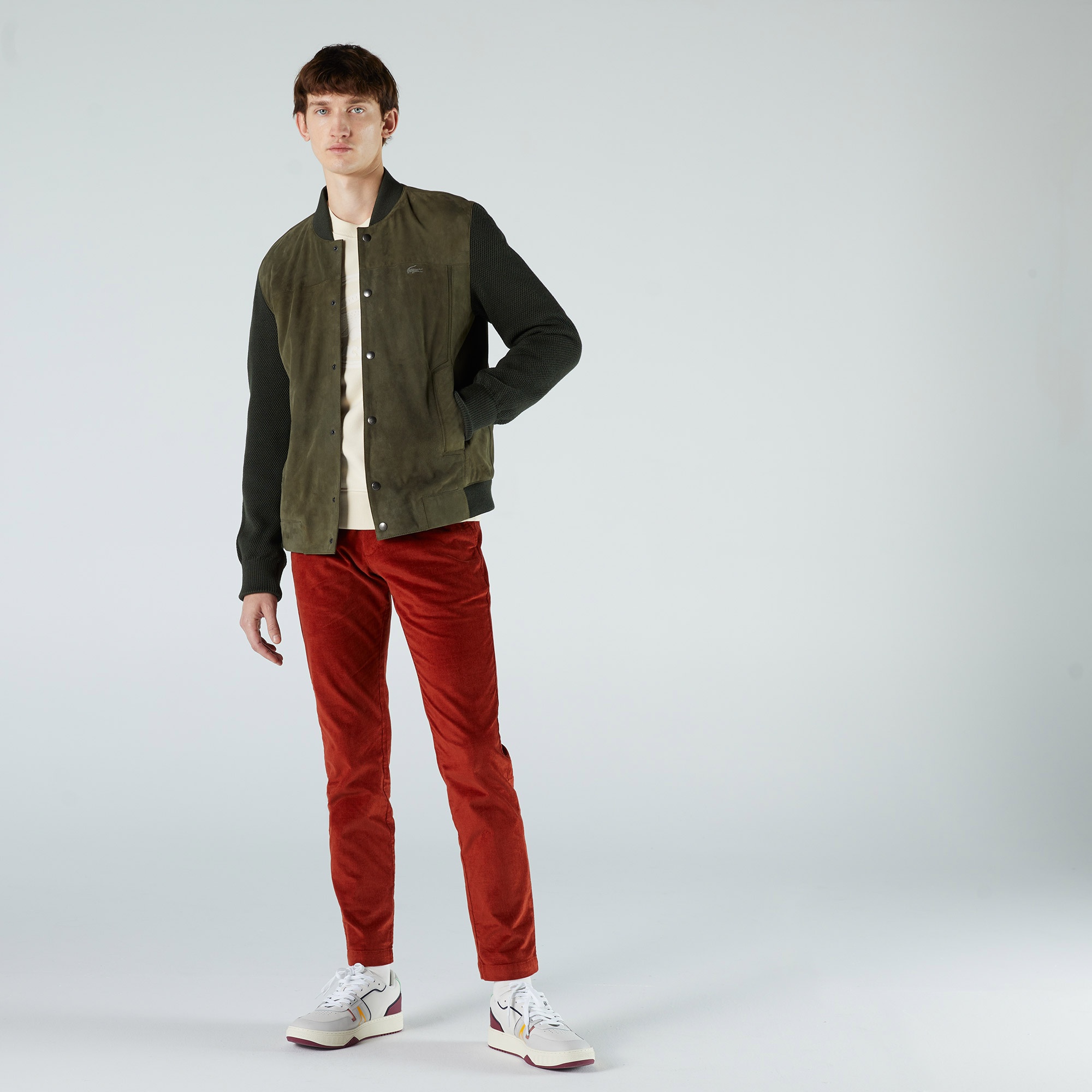 Lacoste Erkek Haki Süet Ceket