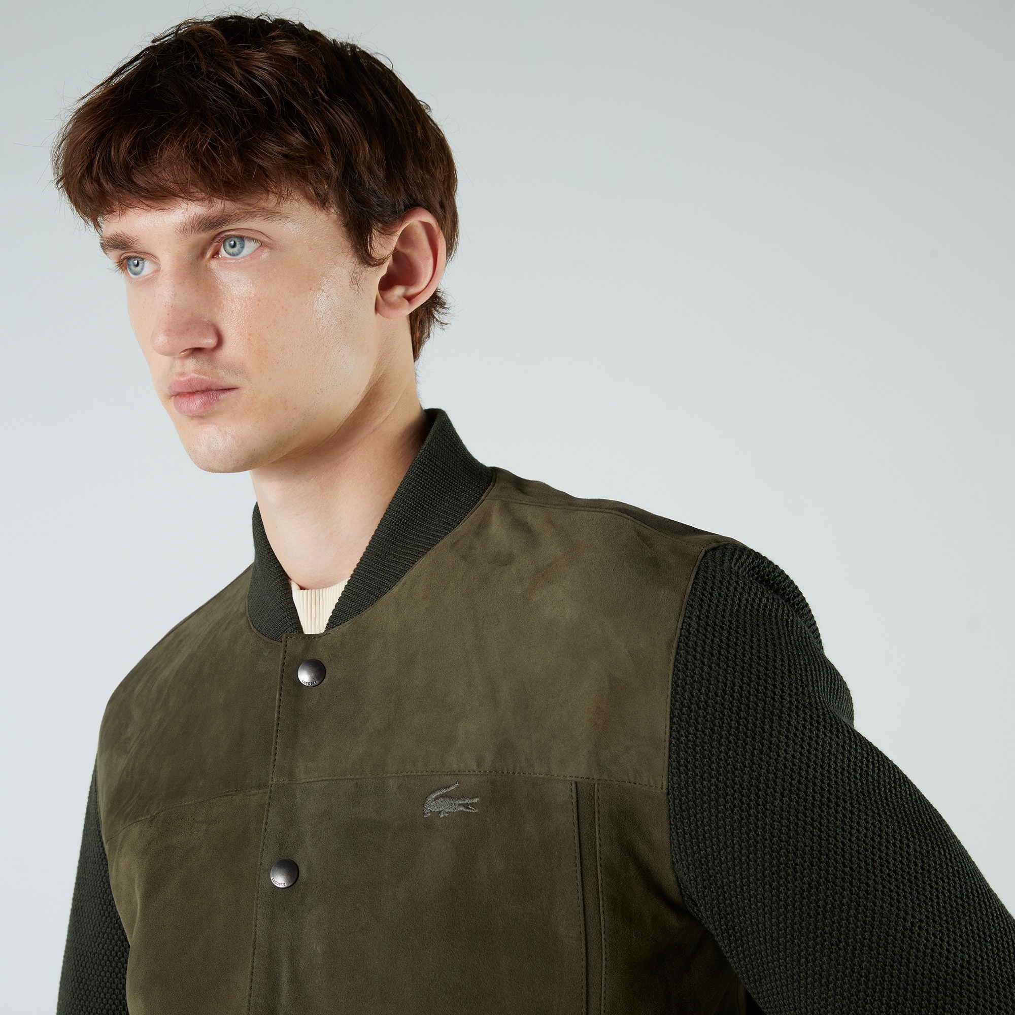 Lacoste Erkek Haki Süet Ceket